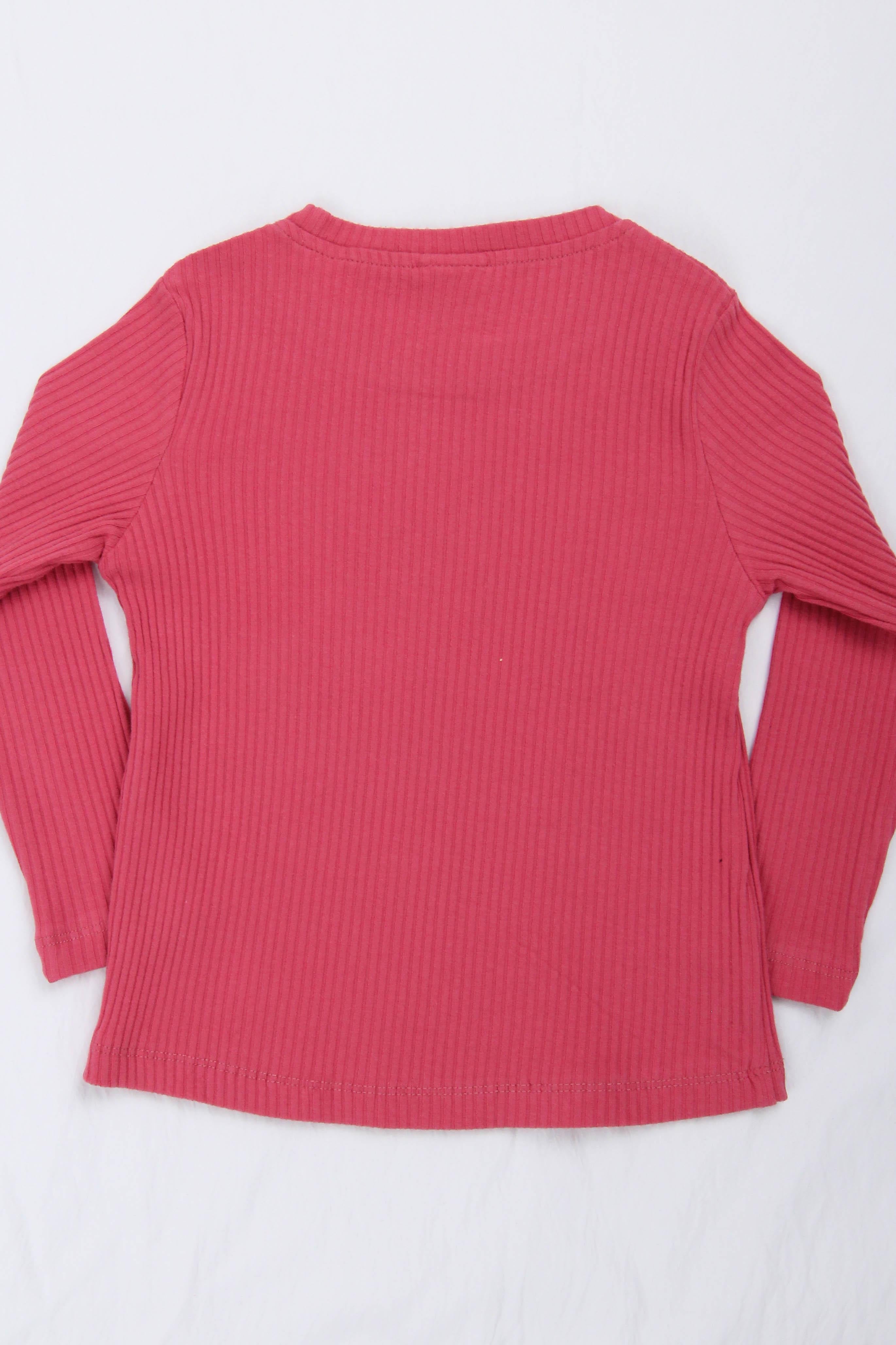 %100 Pamuklu Minik Kelebek Nakışlı Kız Çocuk Sweatshirt