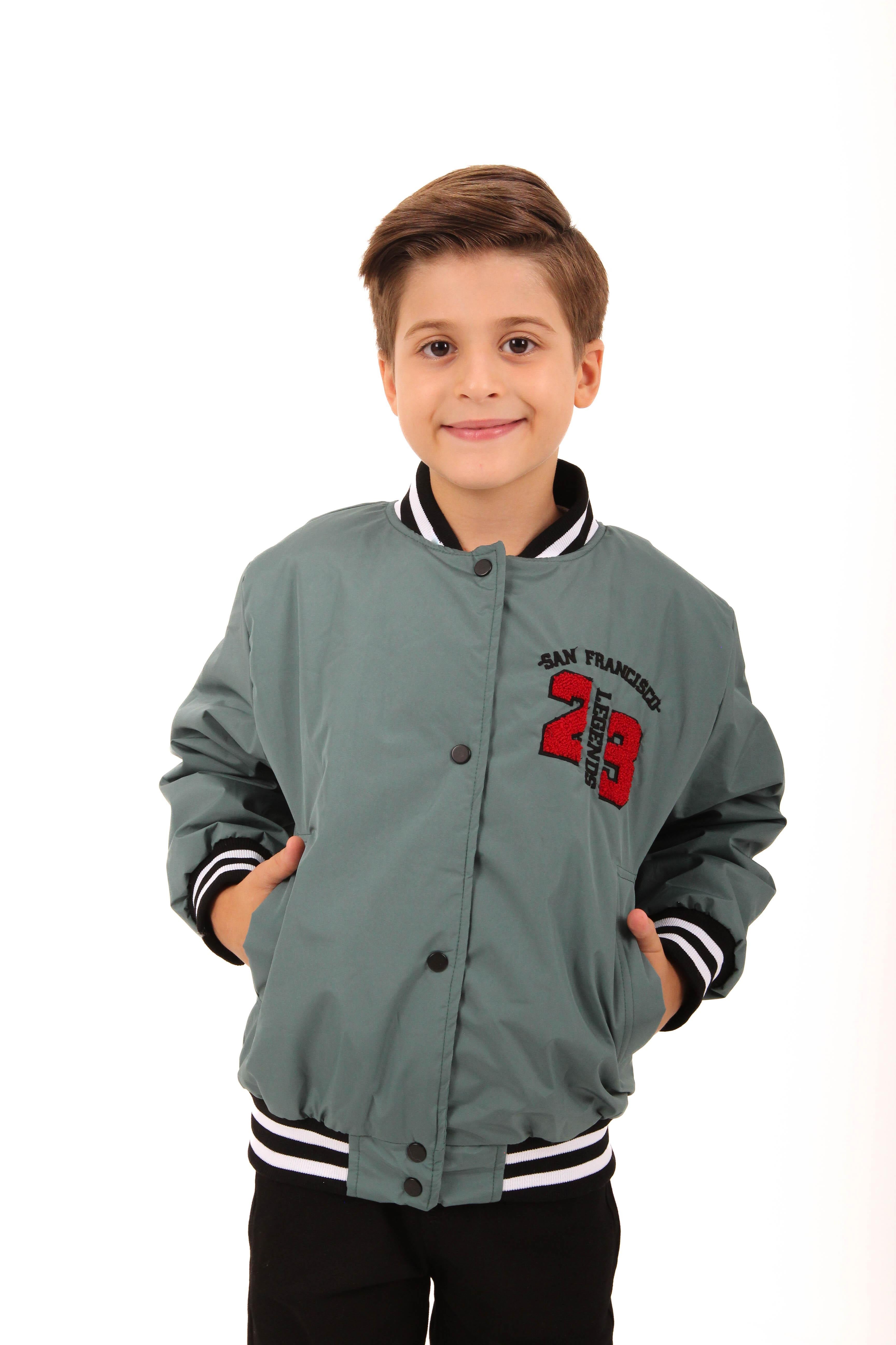 28 Nakışlı Erkek Çocuk Bomber Ceket