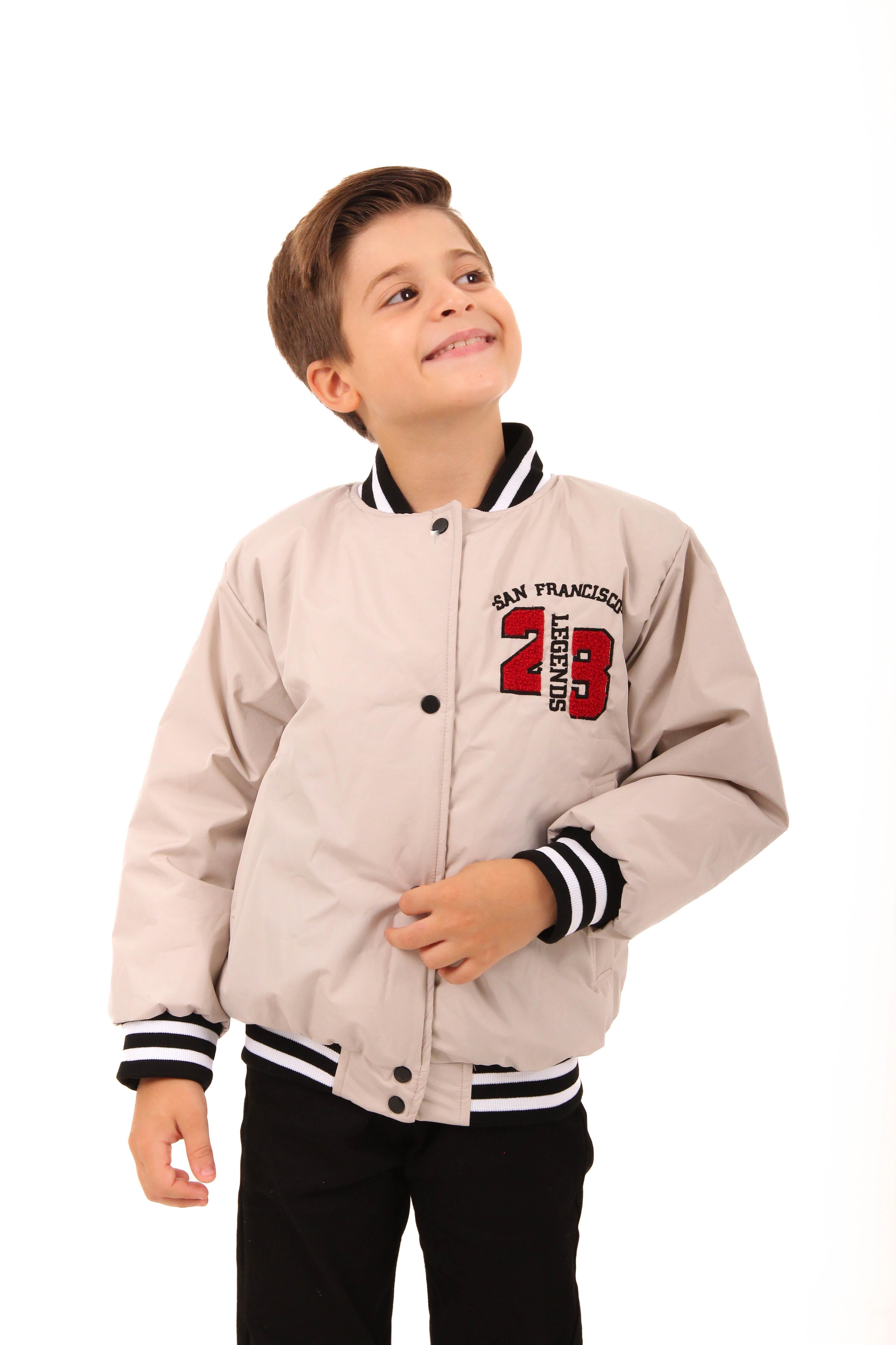28 Nakışlı Erkek Çocuk Bomber Ceket