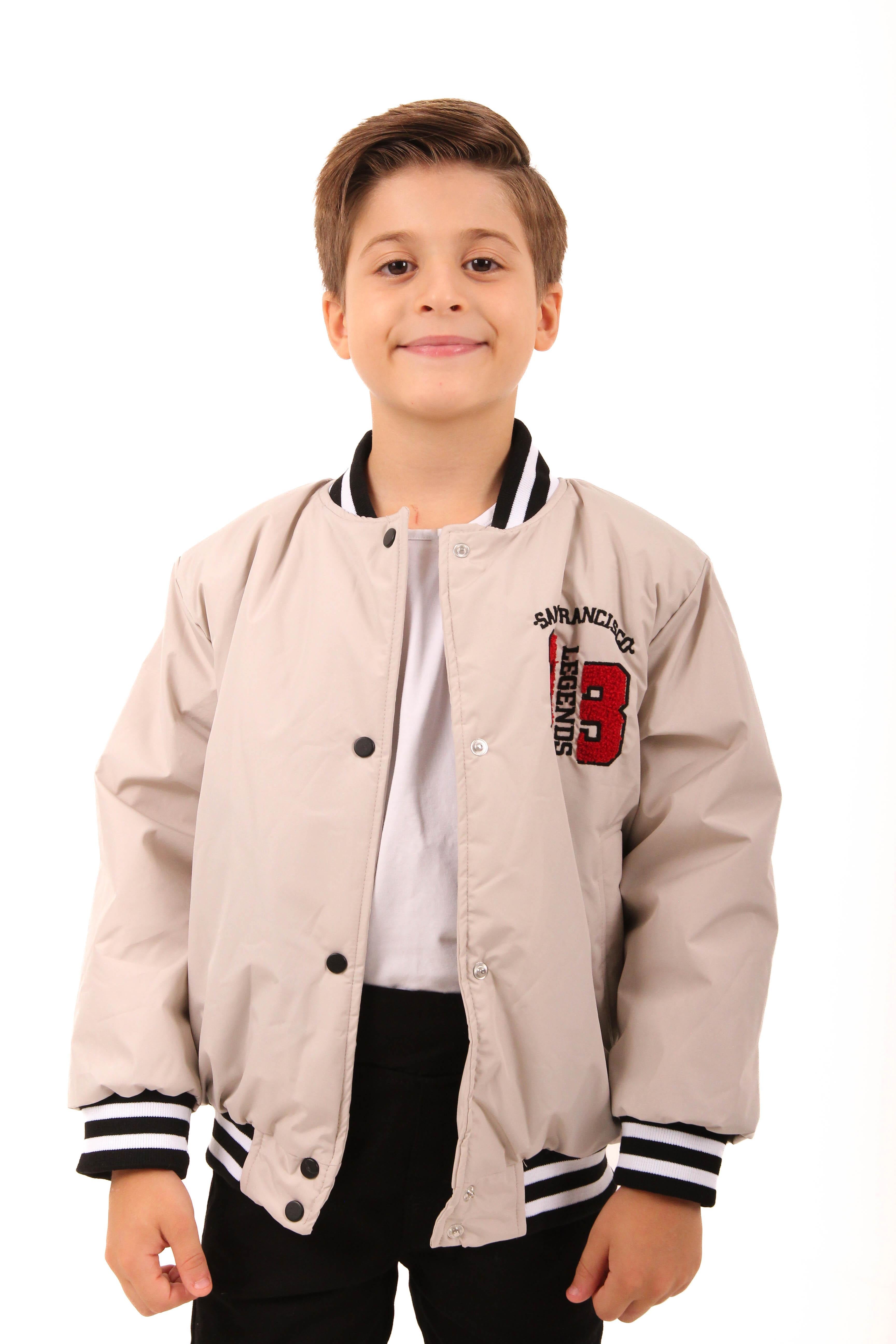 28 Nakışlı Erkek Çocuk Bomber Ceket