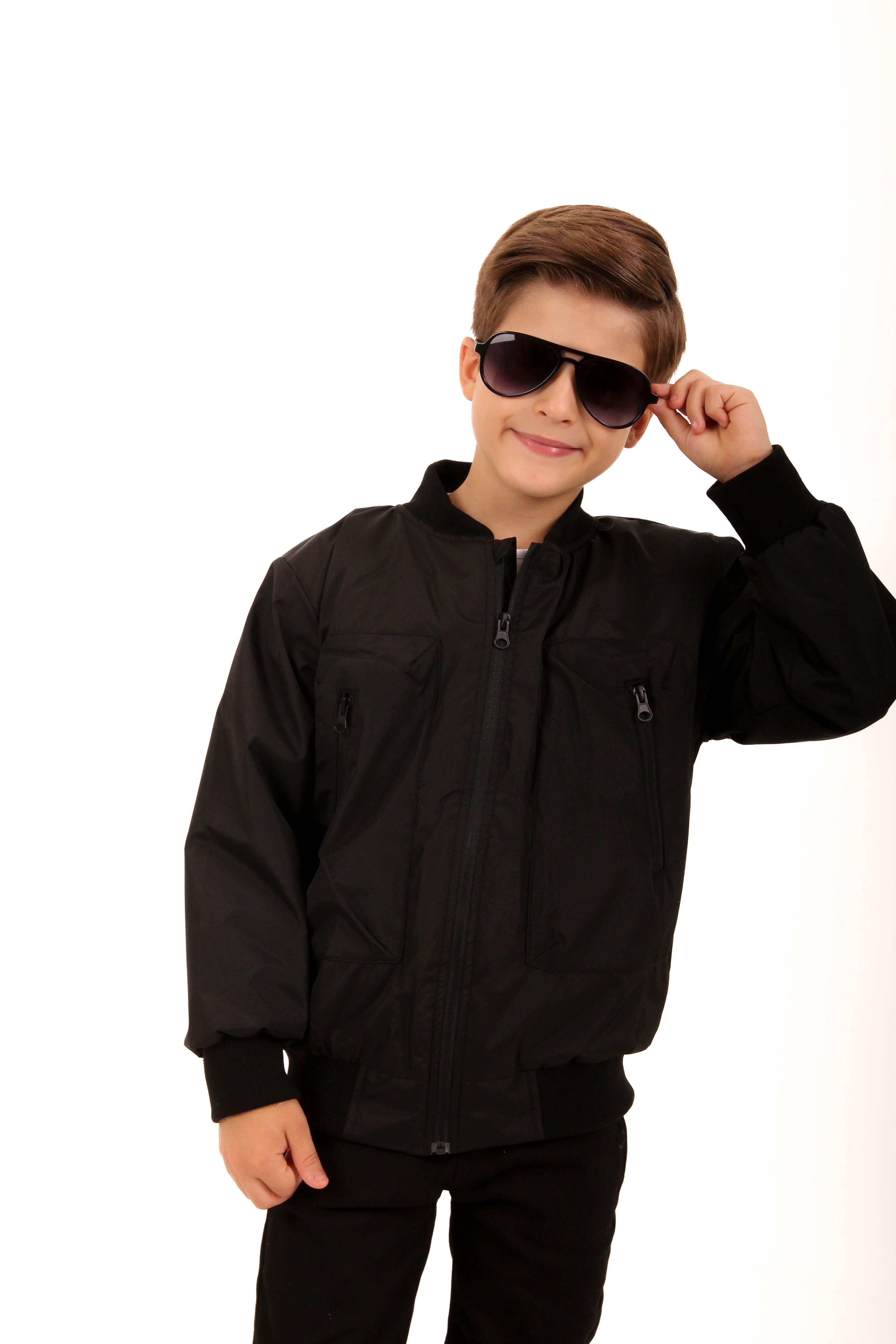 Armalı Erkek Çocuk Bomber Ceket