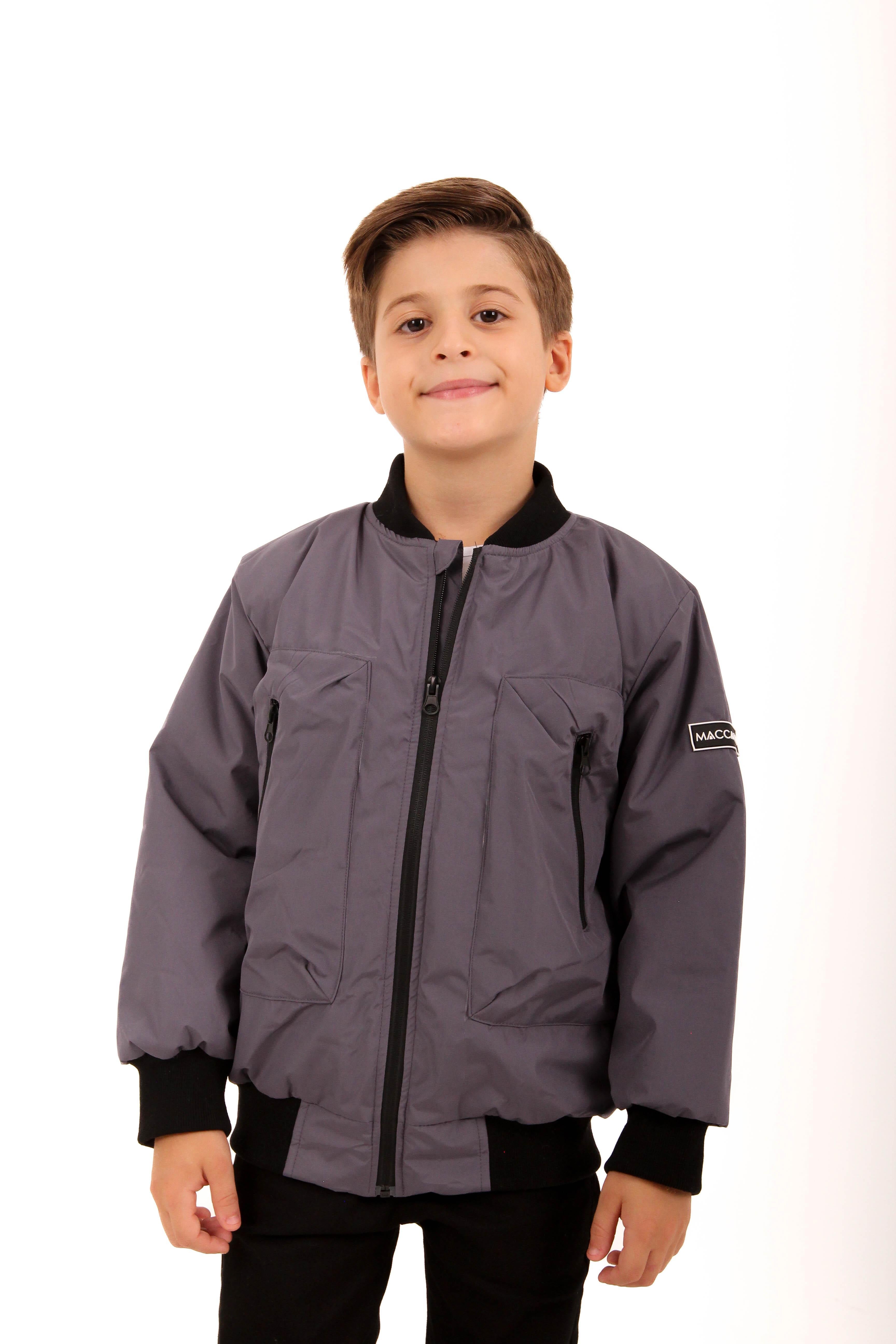 Armalı Erkek Çocuk Bomber Ceket