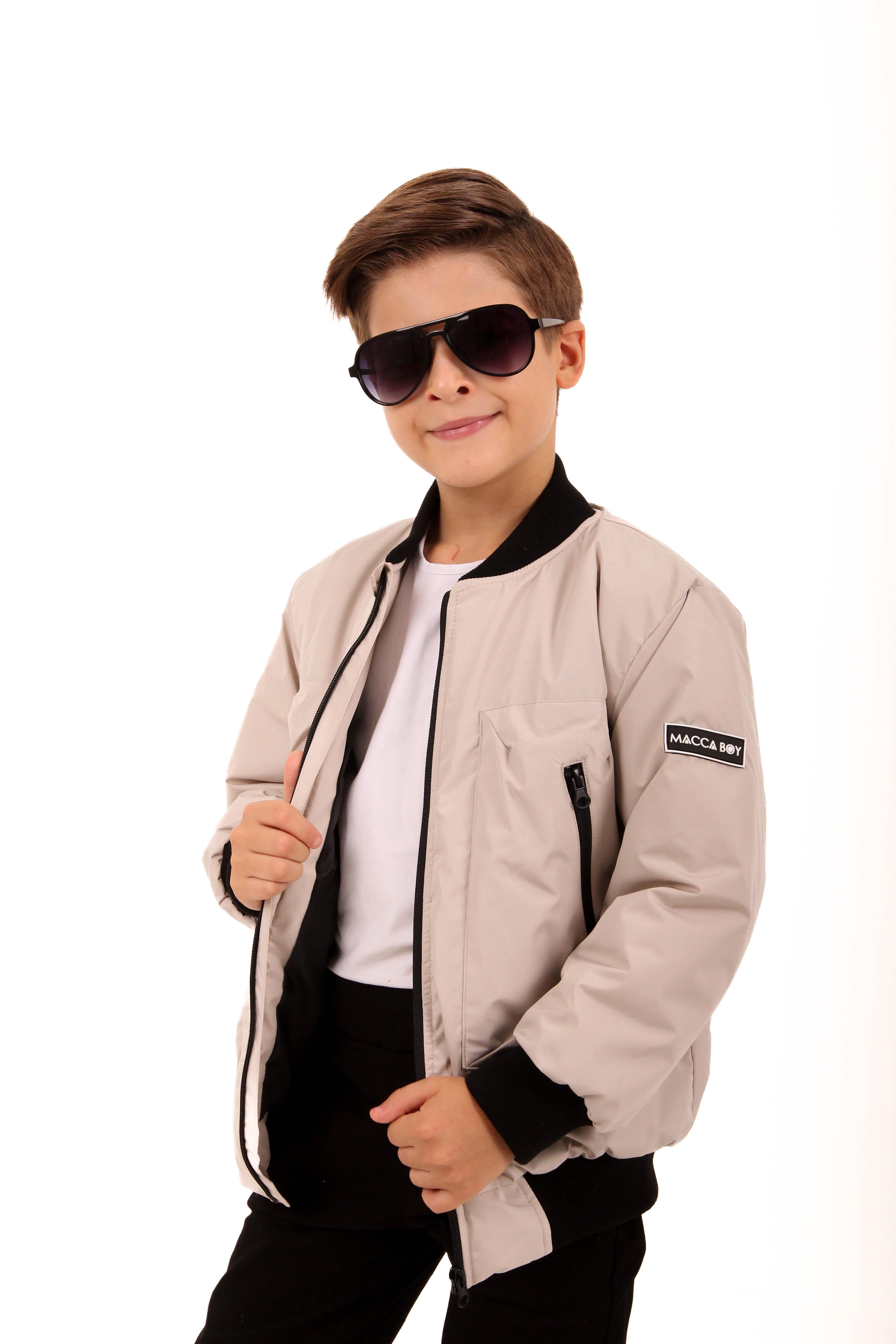 Armalı Erkek Çocuk Bomber Ceket