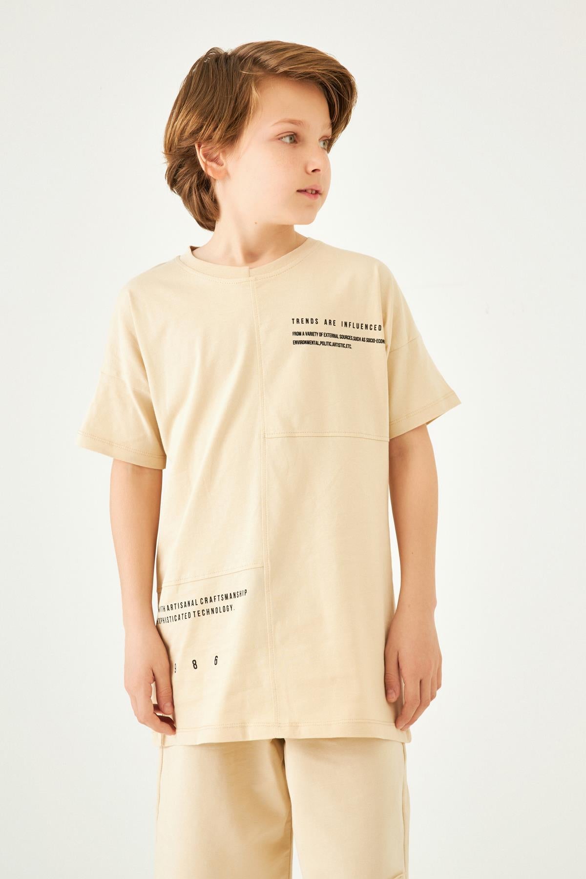 Asimetrik Basic Erkek Çocuk Şortlu Takım