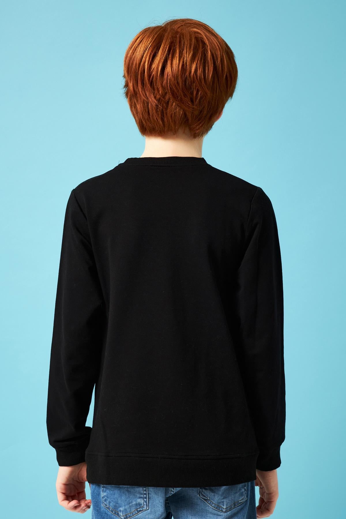 Authentic Nakış Detaylı Erkek Çocuk Sweatshirt