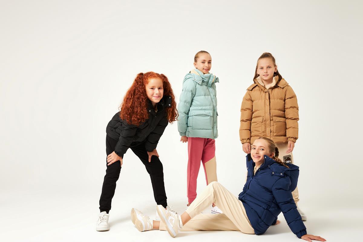 Cep Detaylı Kapüşonlu Unisex Çocuk Mont