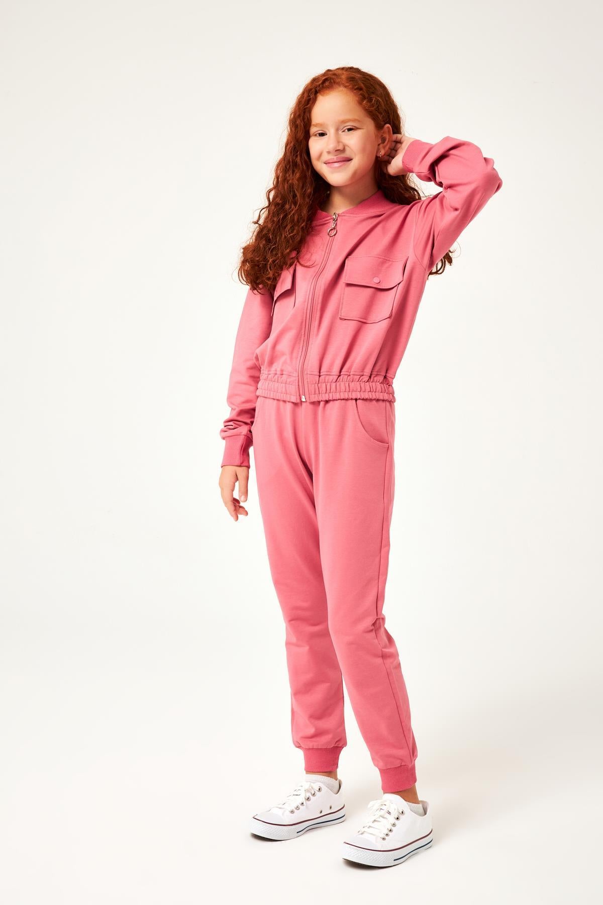 Cep Detaylı Mevsimlik Kız Çocuk Okul Takımı