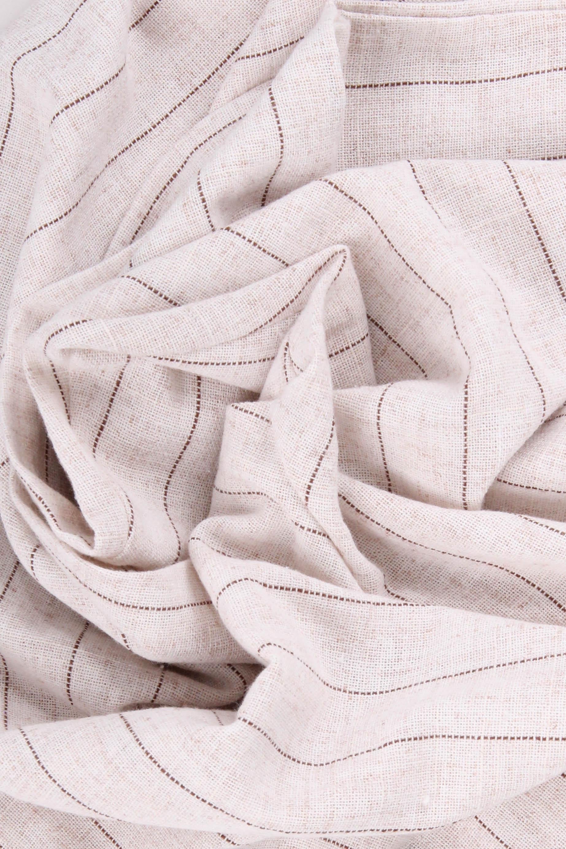 Cepli Kız ve Erkek Çocuk Keten Çizgili Pantolon