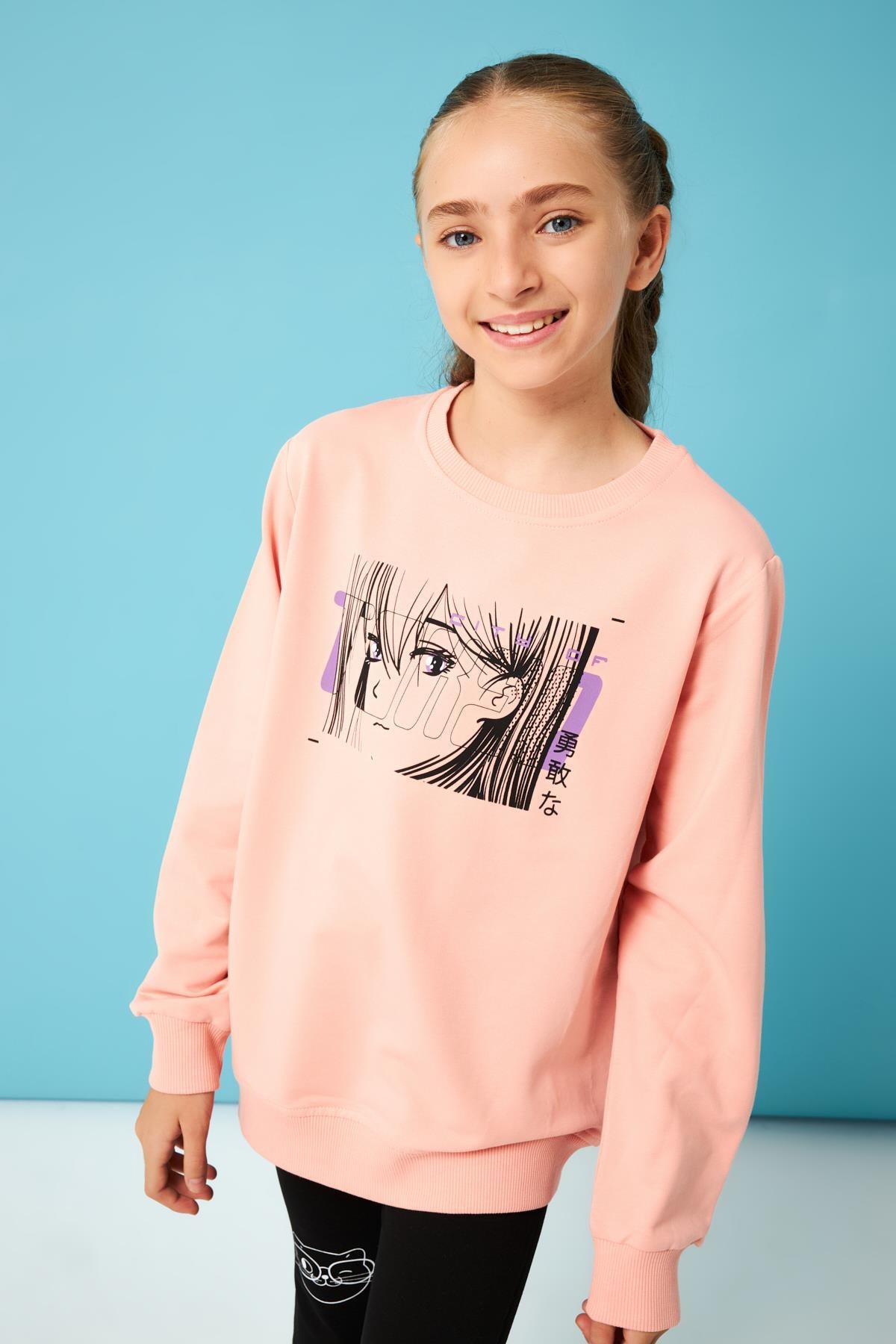 City Of Baskılı Kız Çocuk Sweatshirt