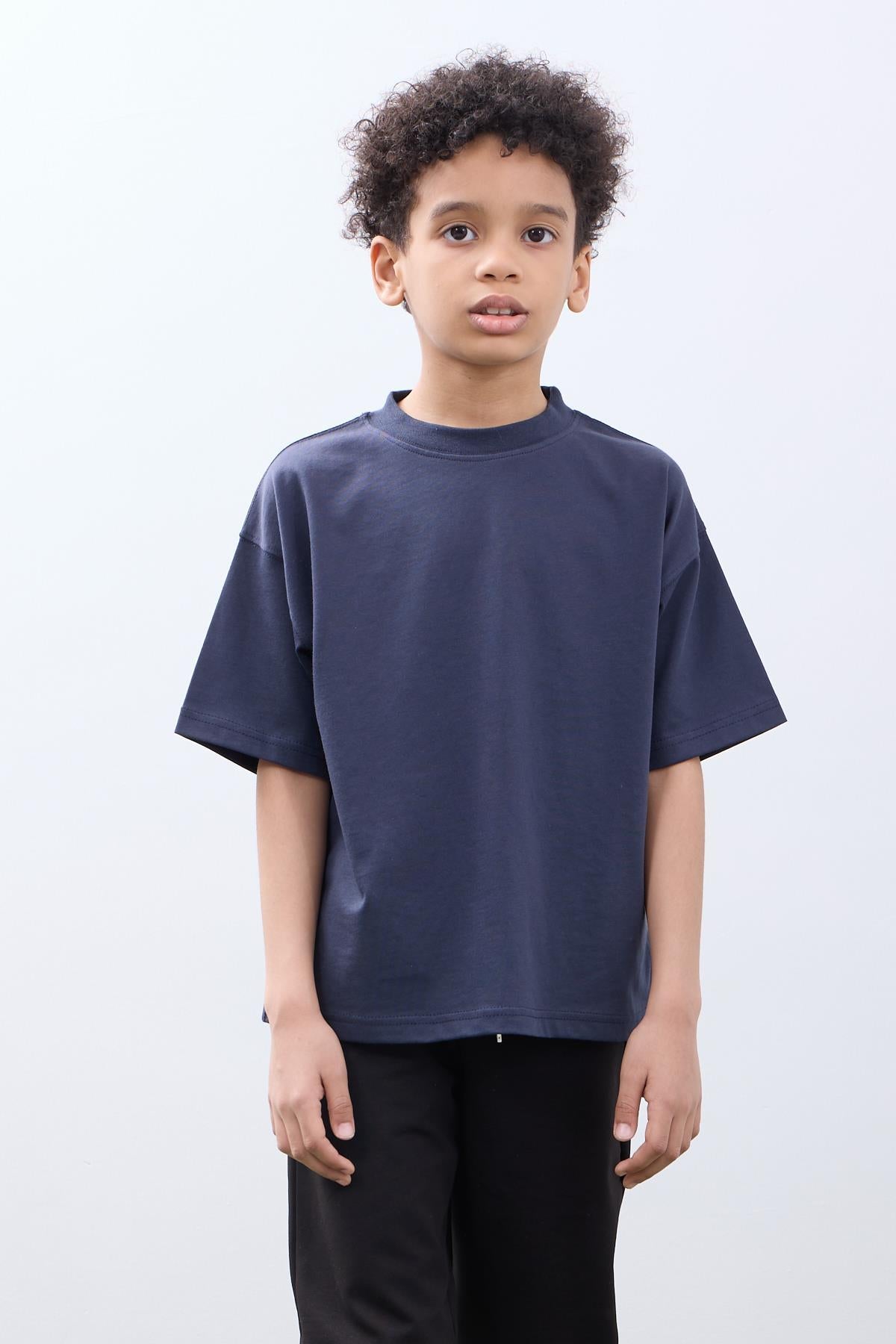 Croco Club Erkek Çocuk 2'li Oversize Tişört Pamuklu Kumaş