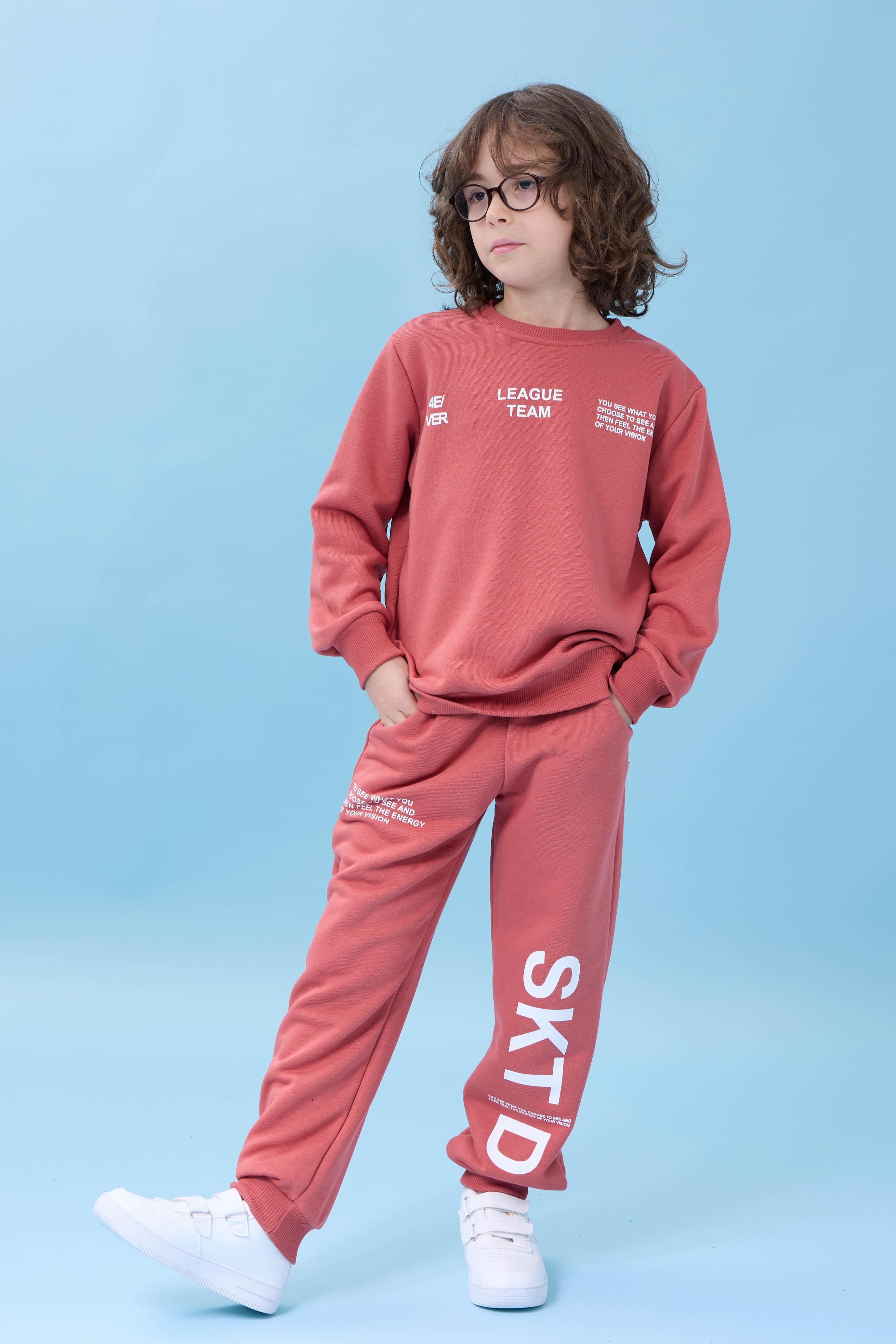 Erkek Çocuk Bisiklet Yaka Baskılı Mevsimlik Alt Üst Takım