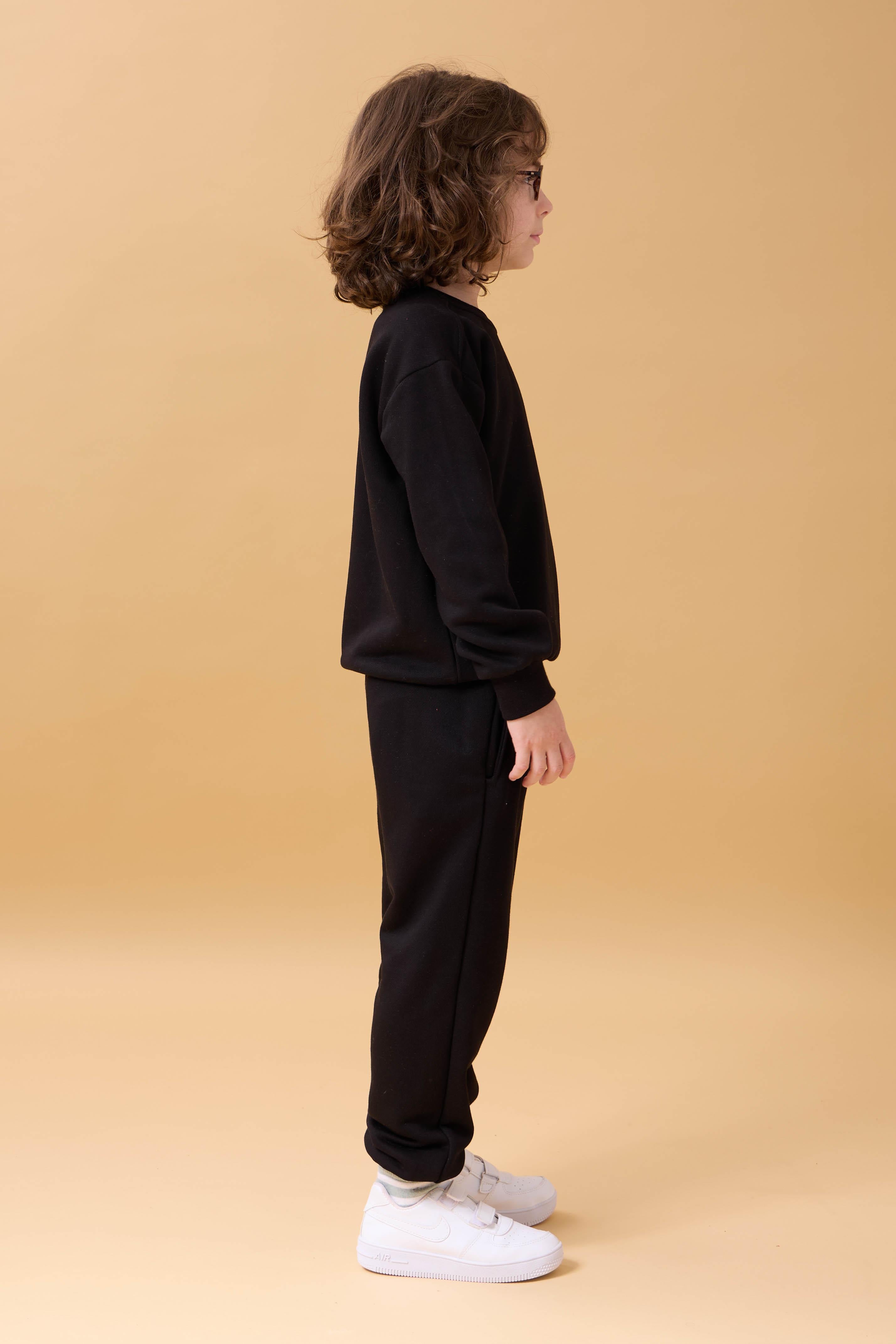 Erkek Çocuk Bisiklet Yaka Nakışlı Mevsimlik İkili Takım