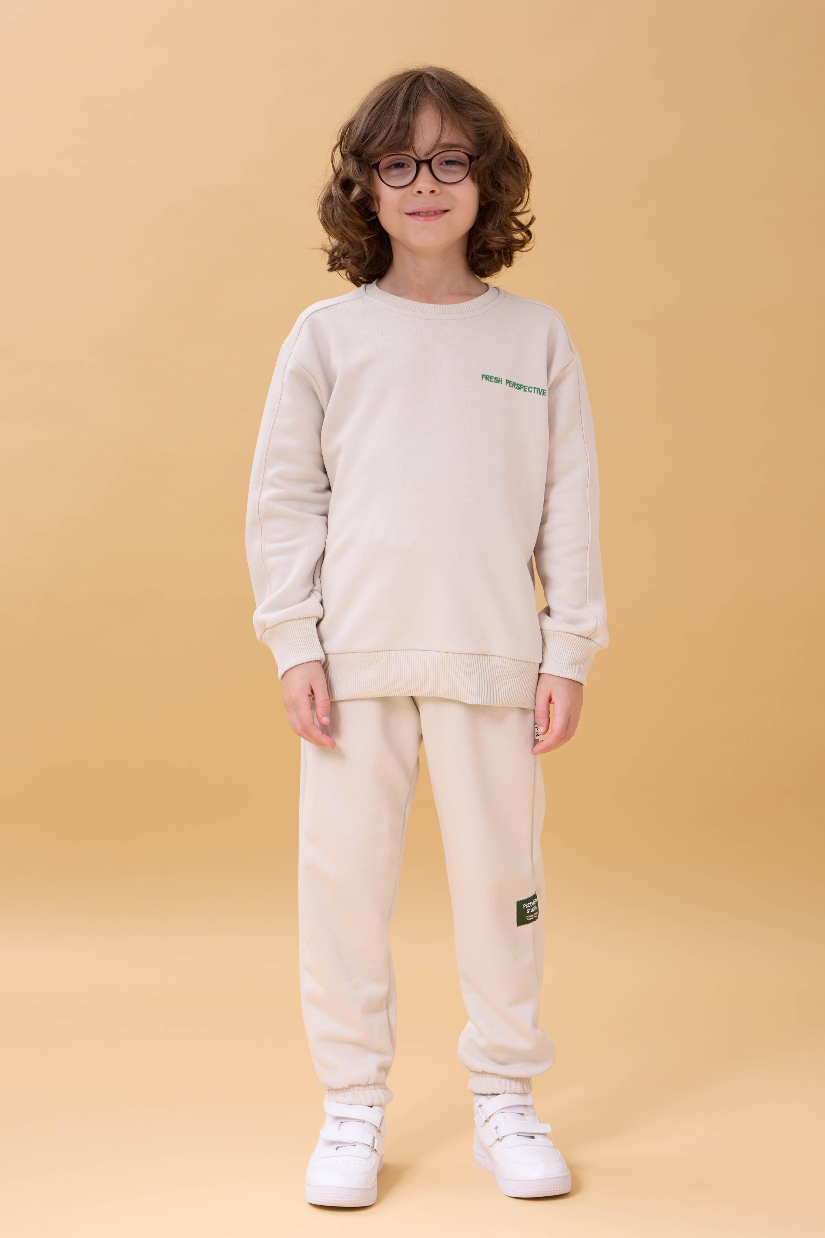 Erkek Çocuk Bisiklet Yaka Nakışlı Mevsimlik İkili Takım