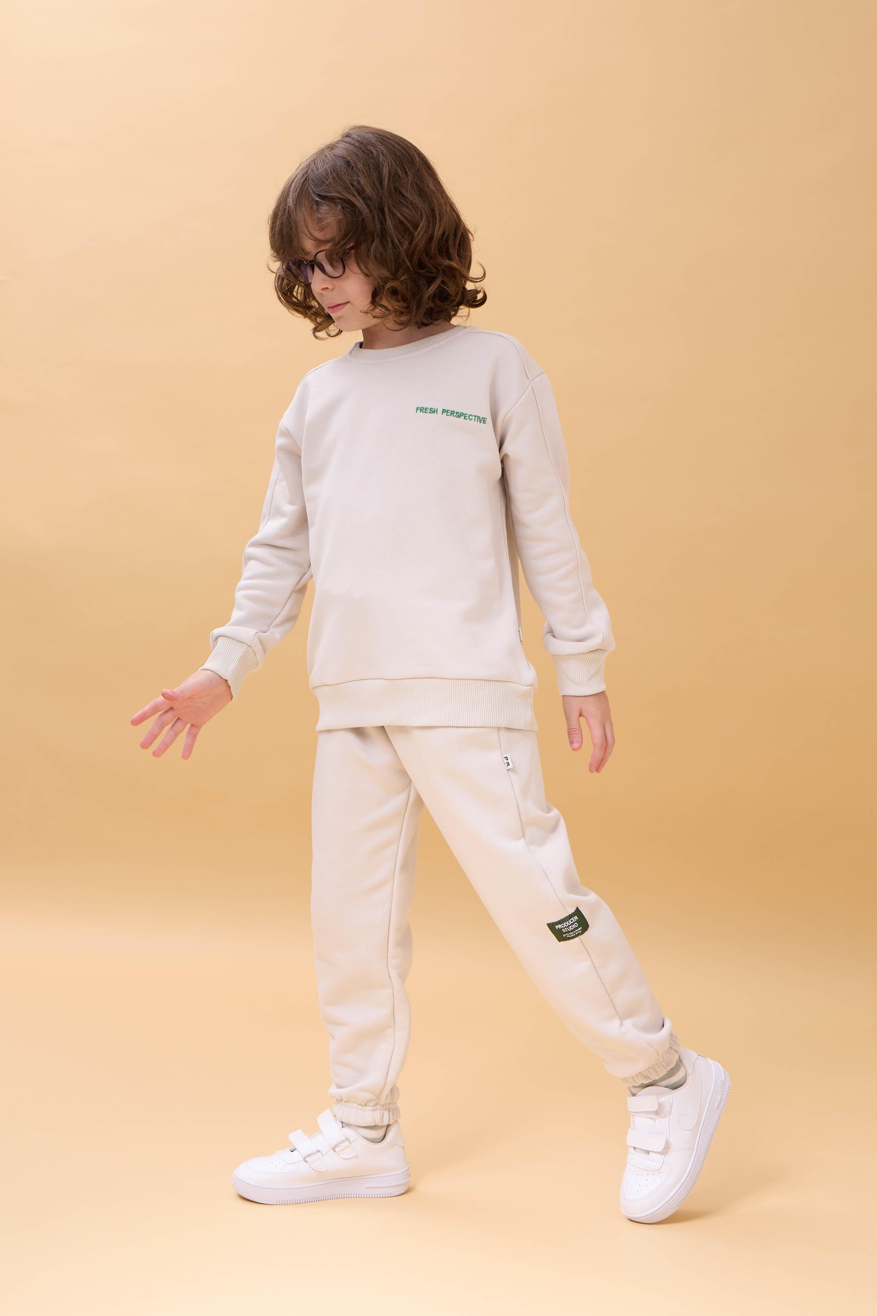 Erkek Çocuk Bisiklet Yaka Nakışlı Mevsimlik İkili Takım