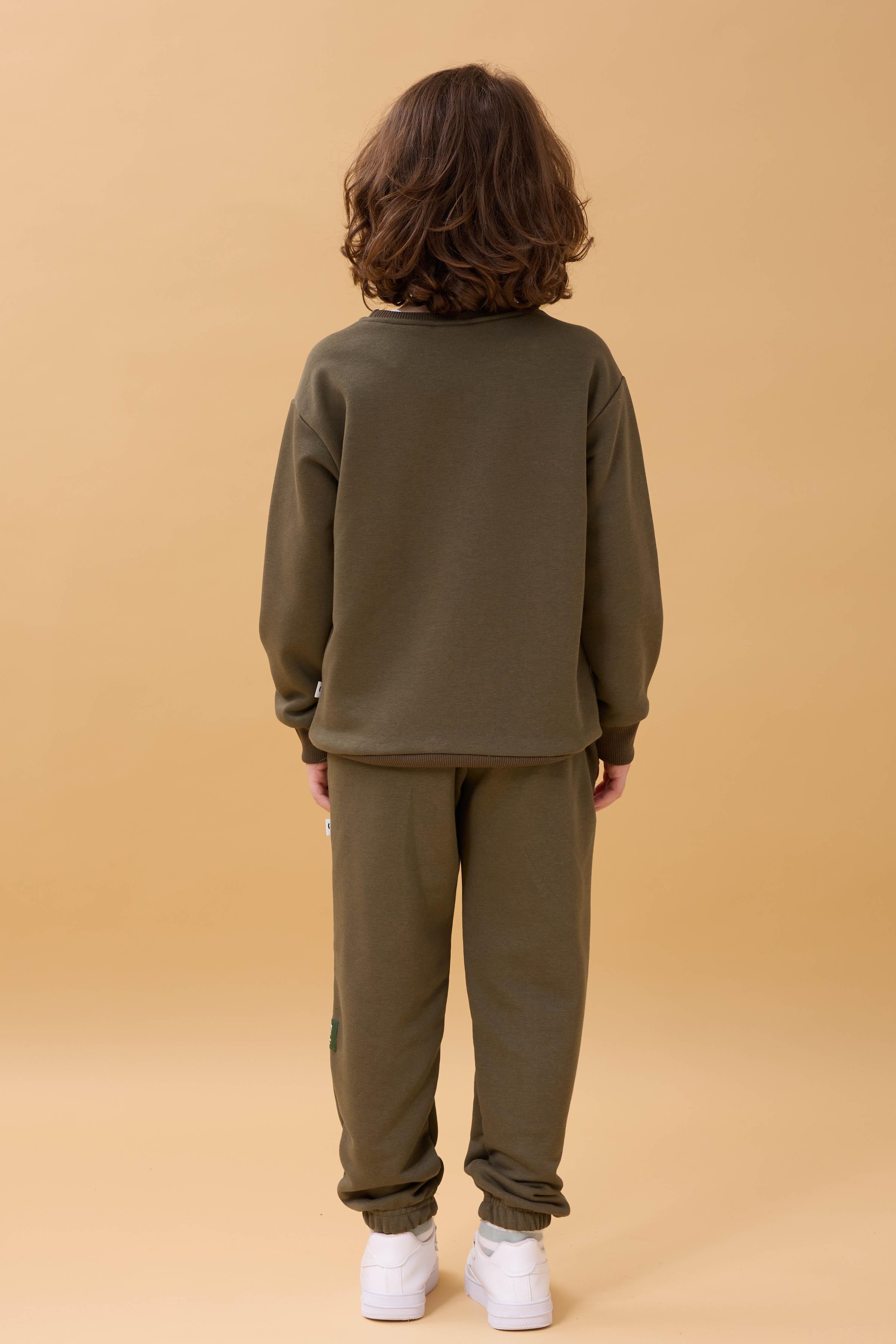 Erkek Çocuk Bisiklet Yaka Nakışlı Mevsimlik İkili Takım