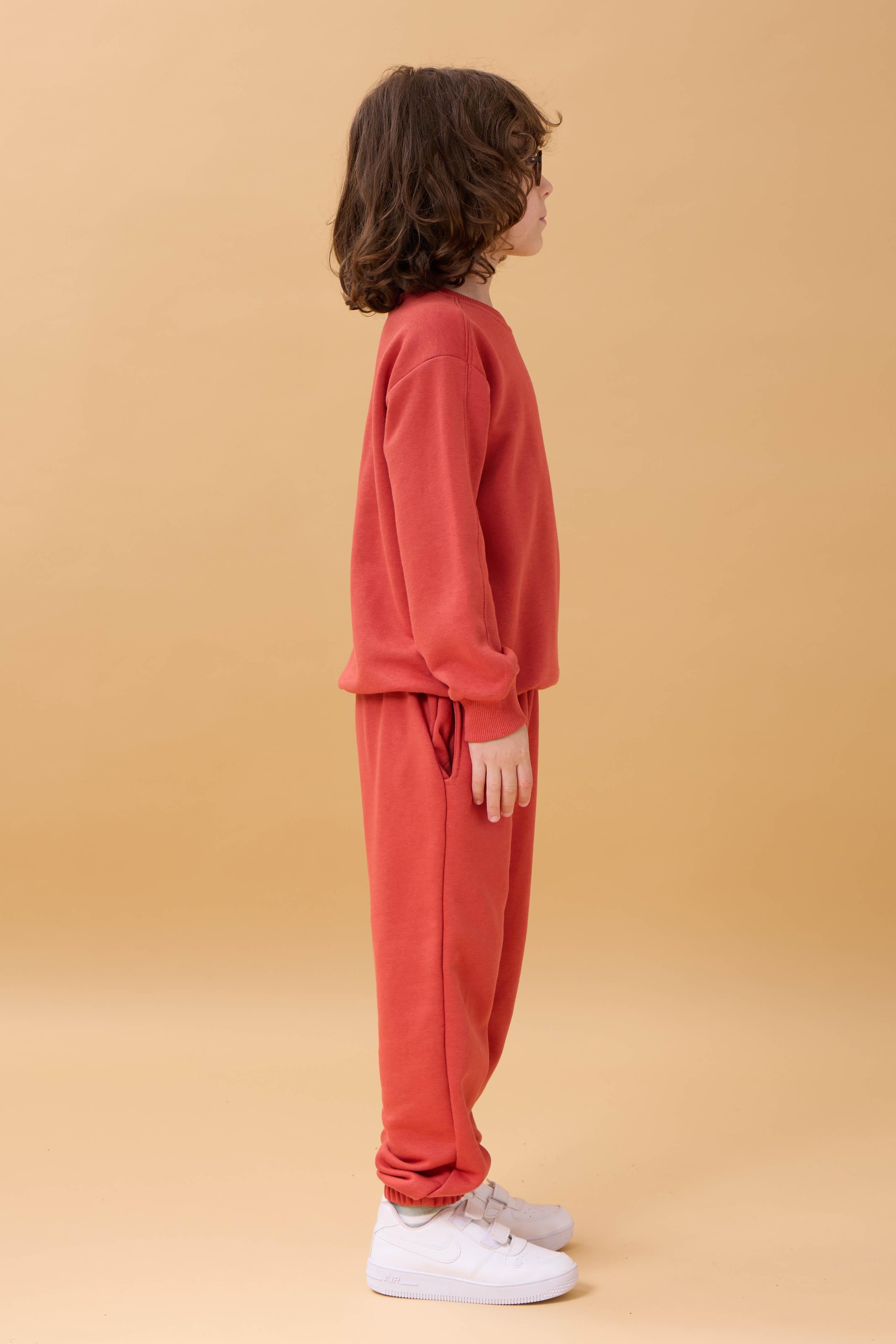 Erkek Çocuk Bisiklet Yaka Nakışlı Mevsimlik İkili Takım