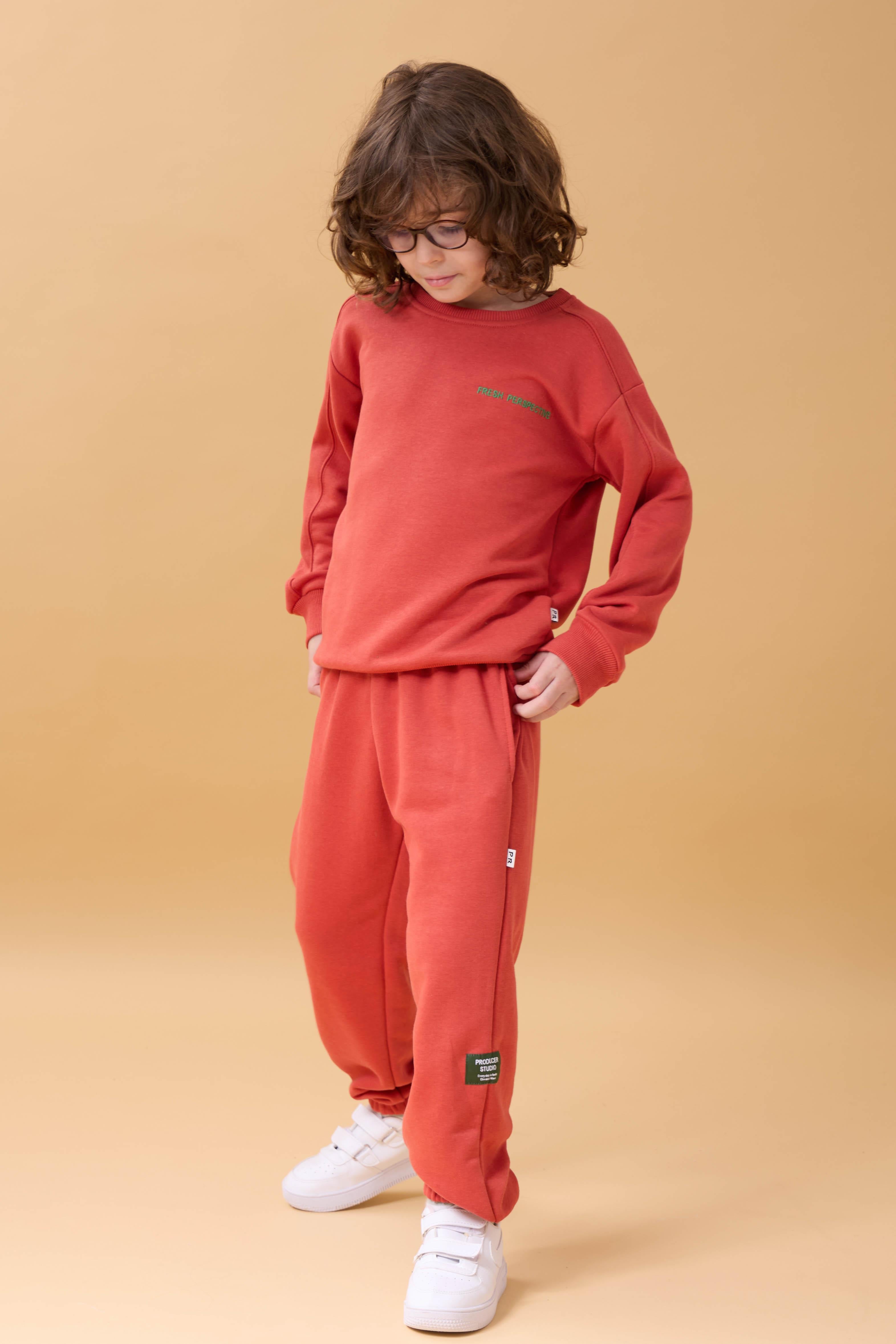 Erkek Çocuk Bisiklet Yaka Nakışlı Mevsimlik İkili Takım