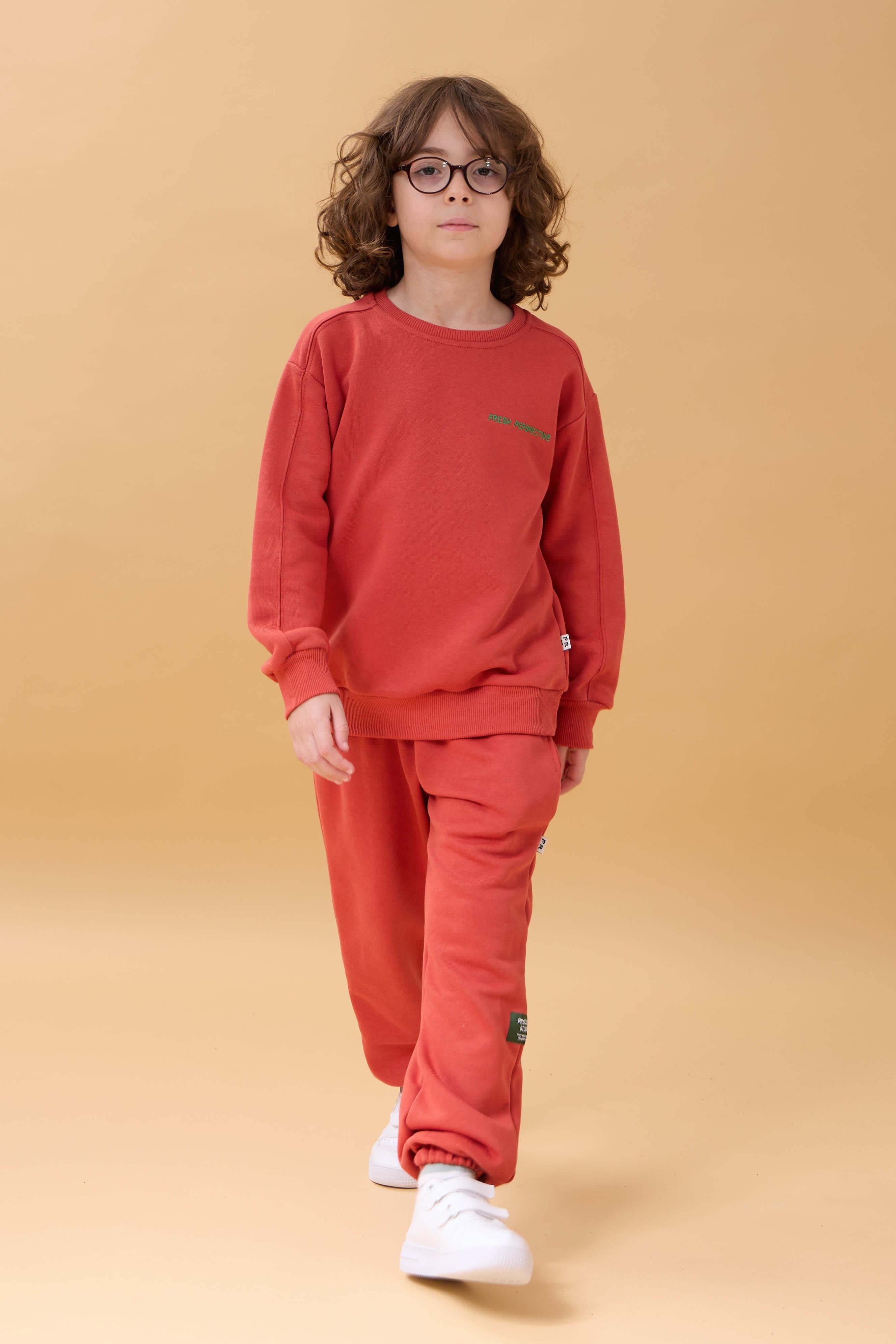 Erkek Çocuk Bisiklet Yaka Nakışlı Mevsimlik İkili Takım