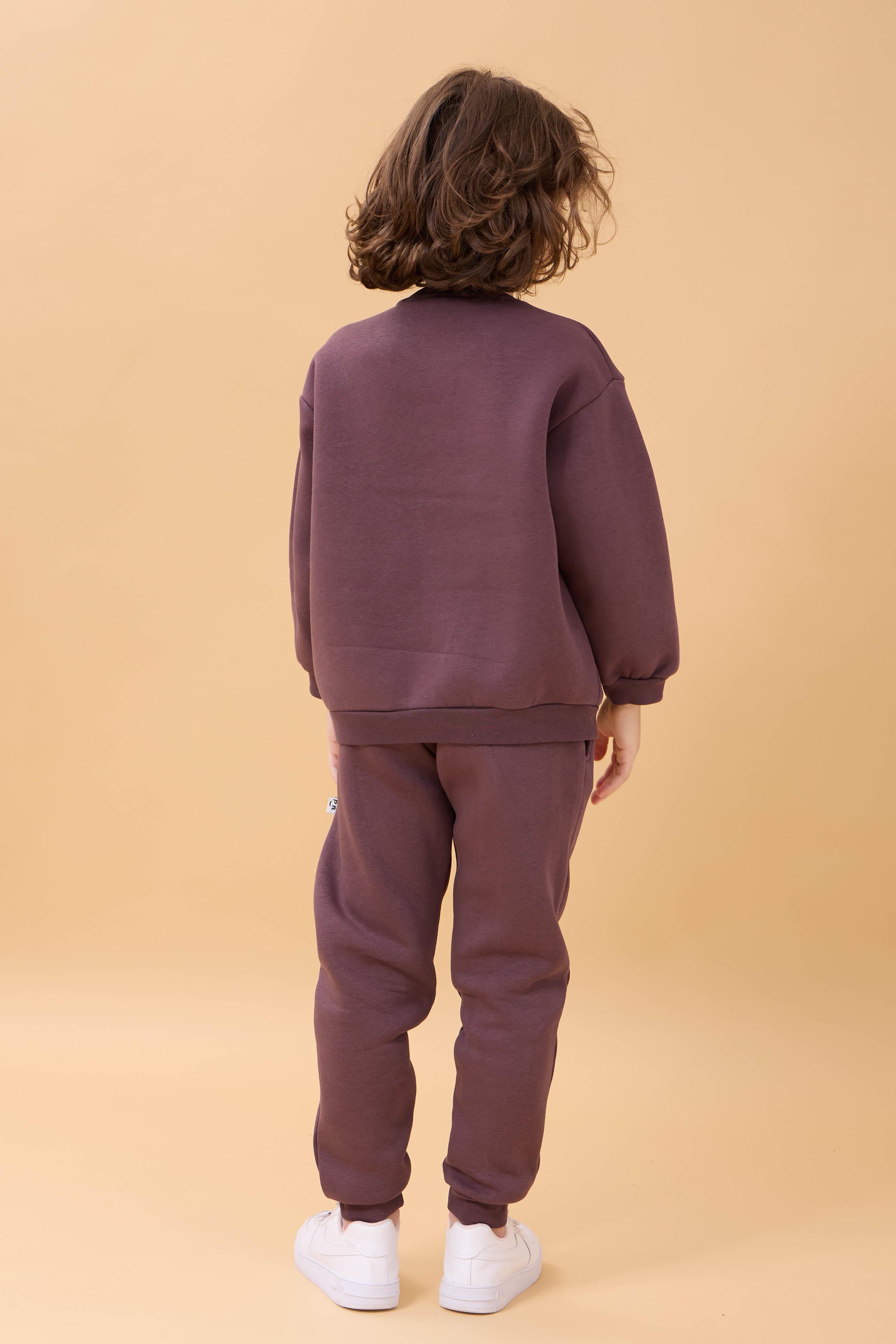 Erkek Çocuk Bisiklet Yaka Şardonlu Kışlık 2'li Eşofman Takımı