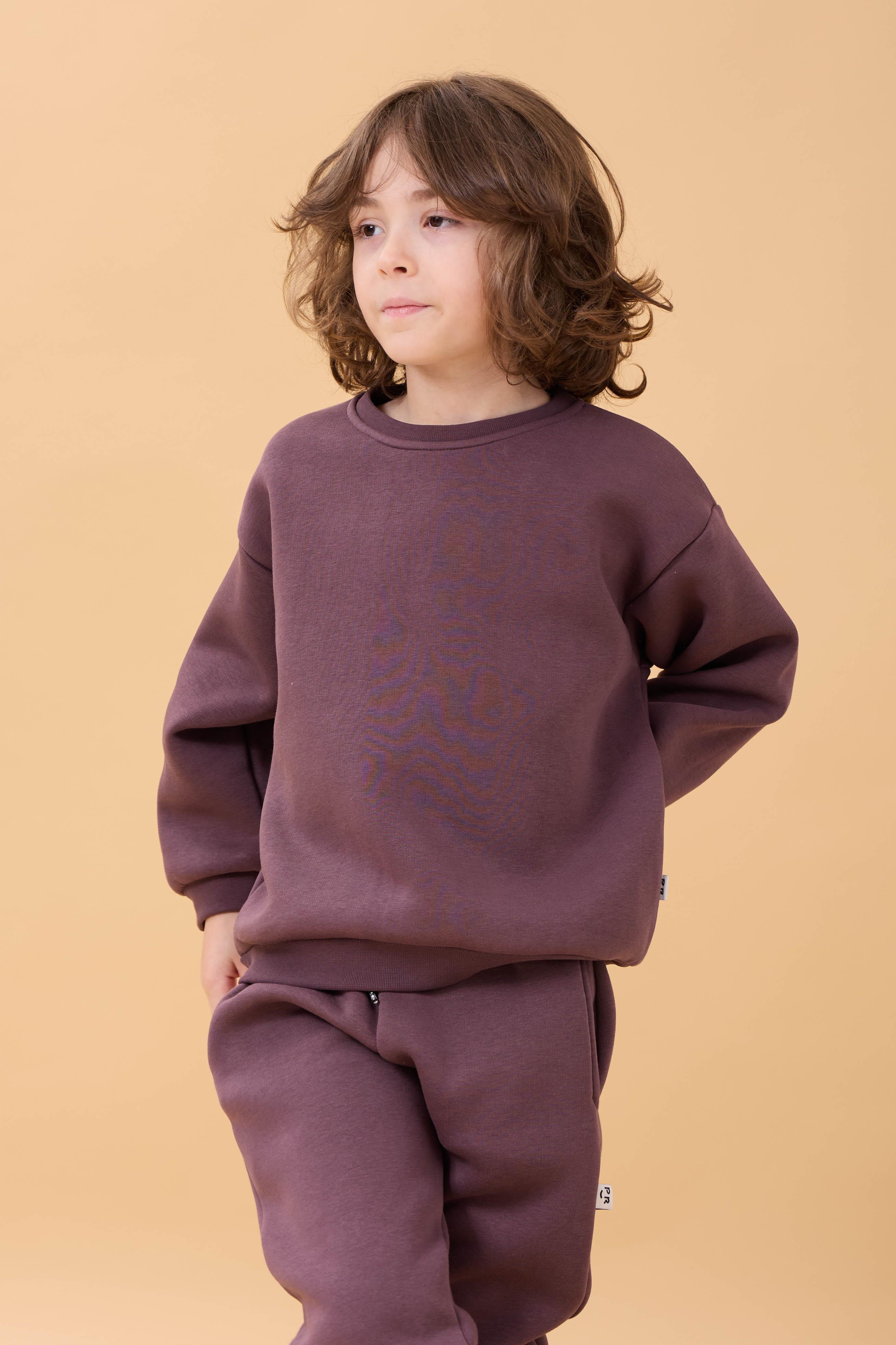 Erkek Çocuk Bisiklet Yaka Şardonlu Kışlık 2'li Eşofman Takımı