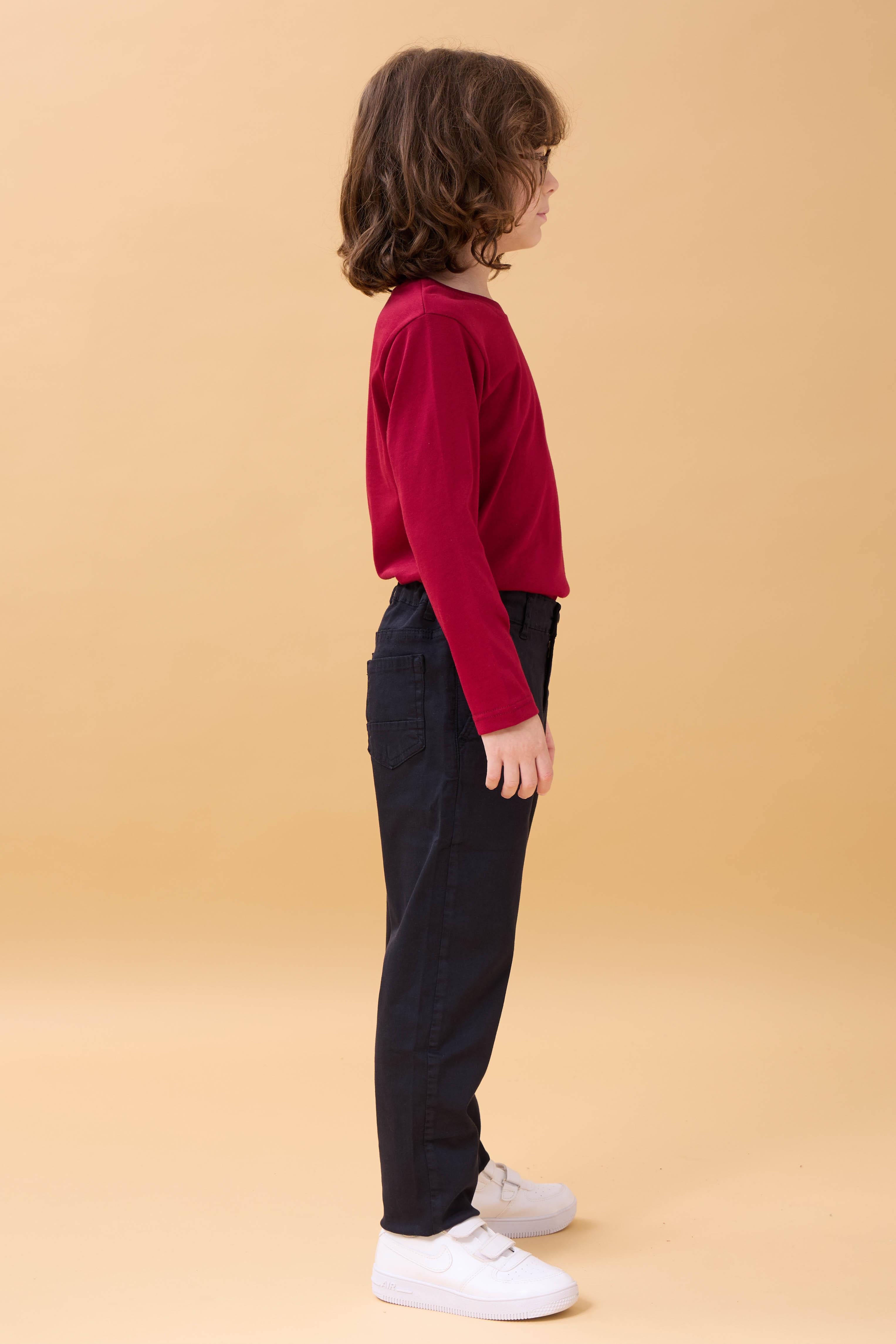 Erkek Çocuk Gabardin Okul Pantolonu Bel Ayarlı