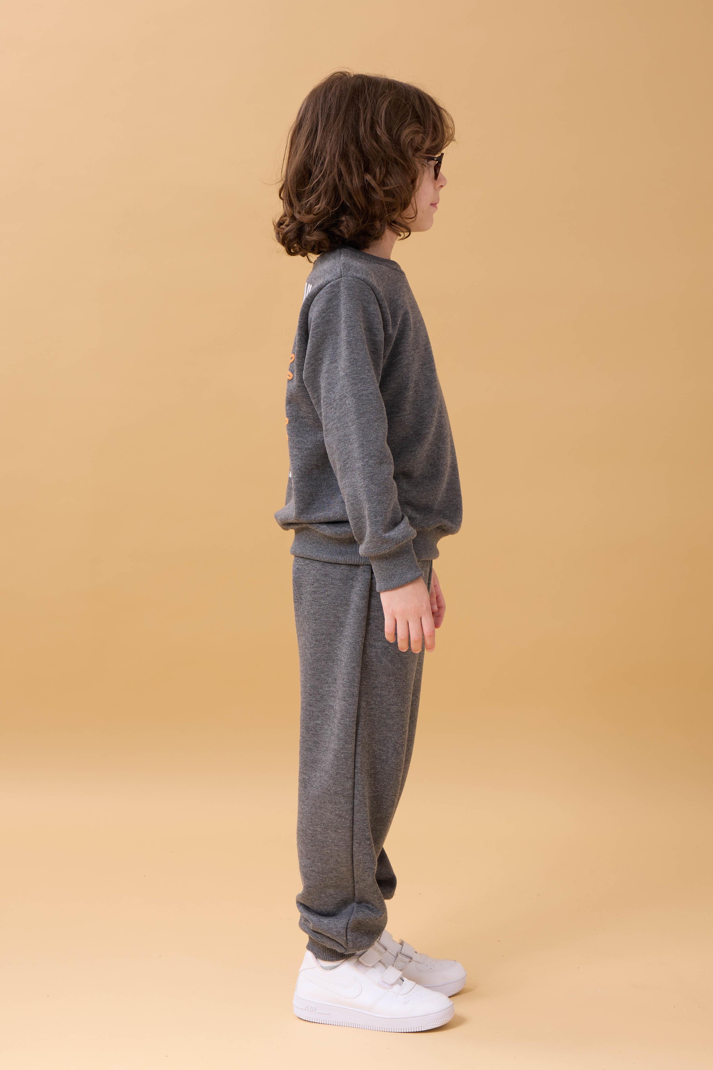 Erkek Çocuk Nakış Baskı Detaylı Mevsimlik İkili Takım