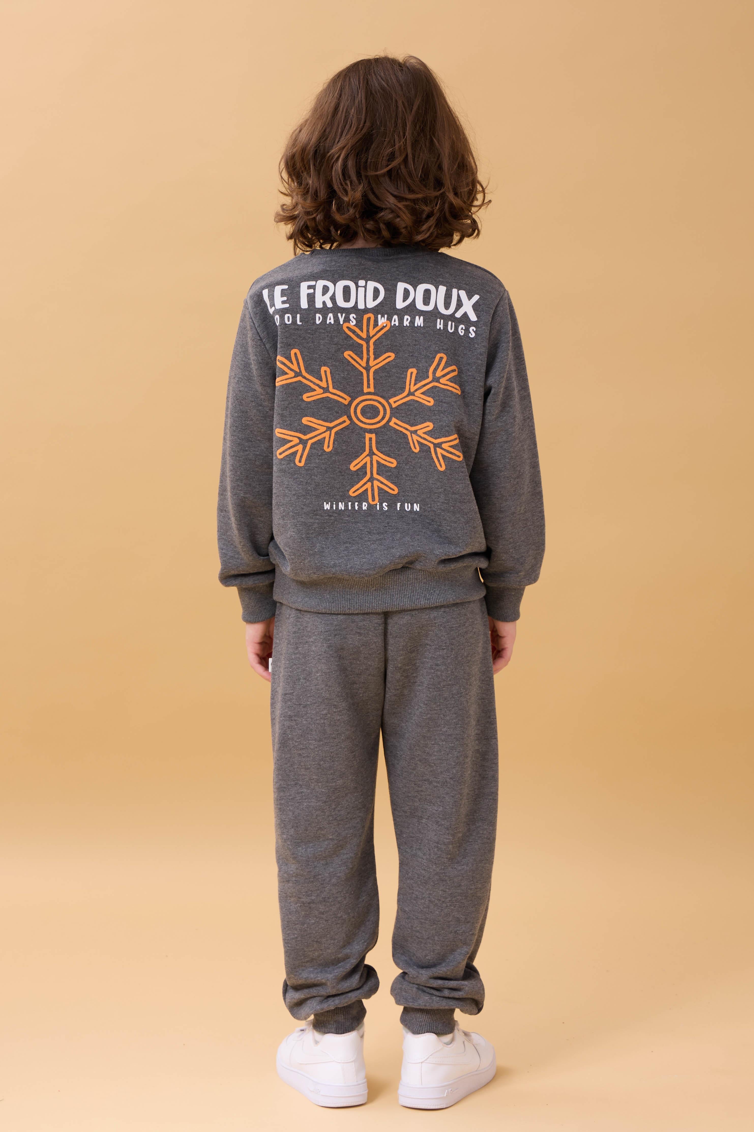 Erkek Çocuk Nakış Baskı Detaylı Mevsimlik İkili Takım