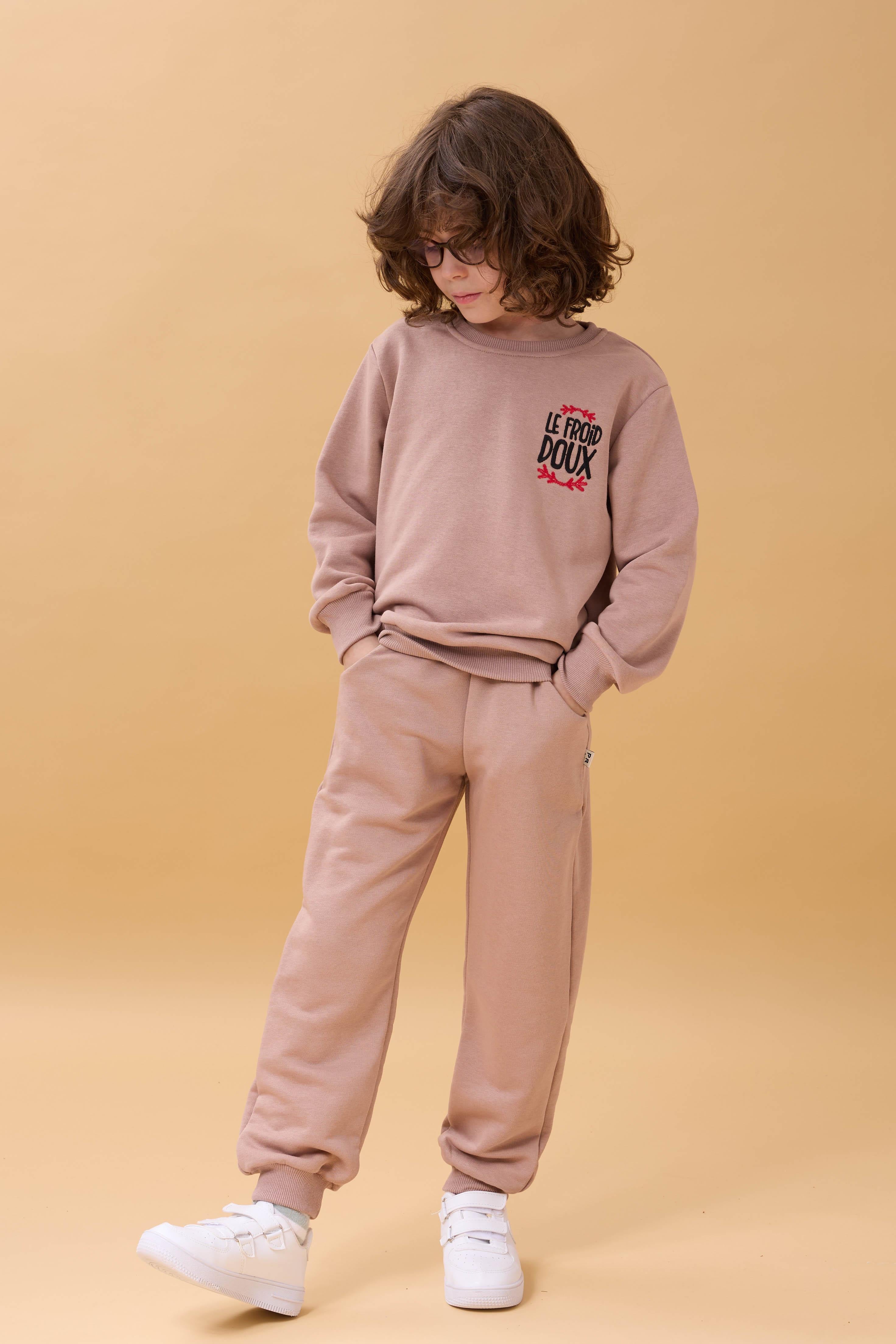 Erkek Çocuk Nakış Baskı Detaylı Mevsimlik İkili Takım