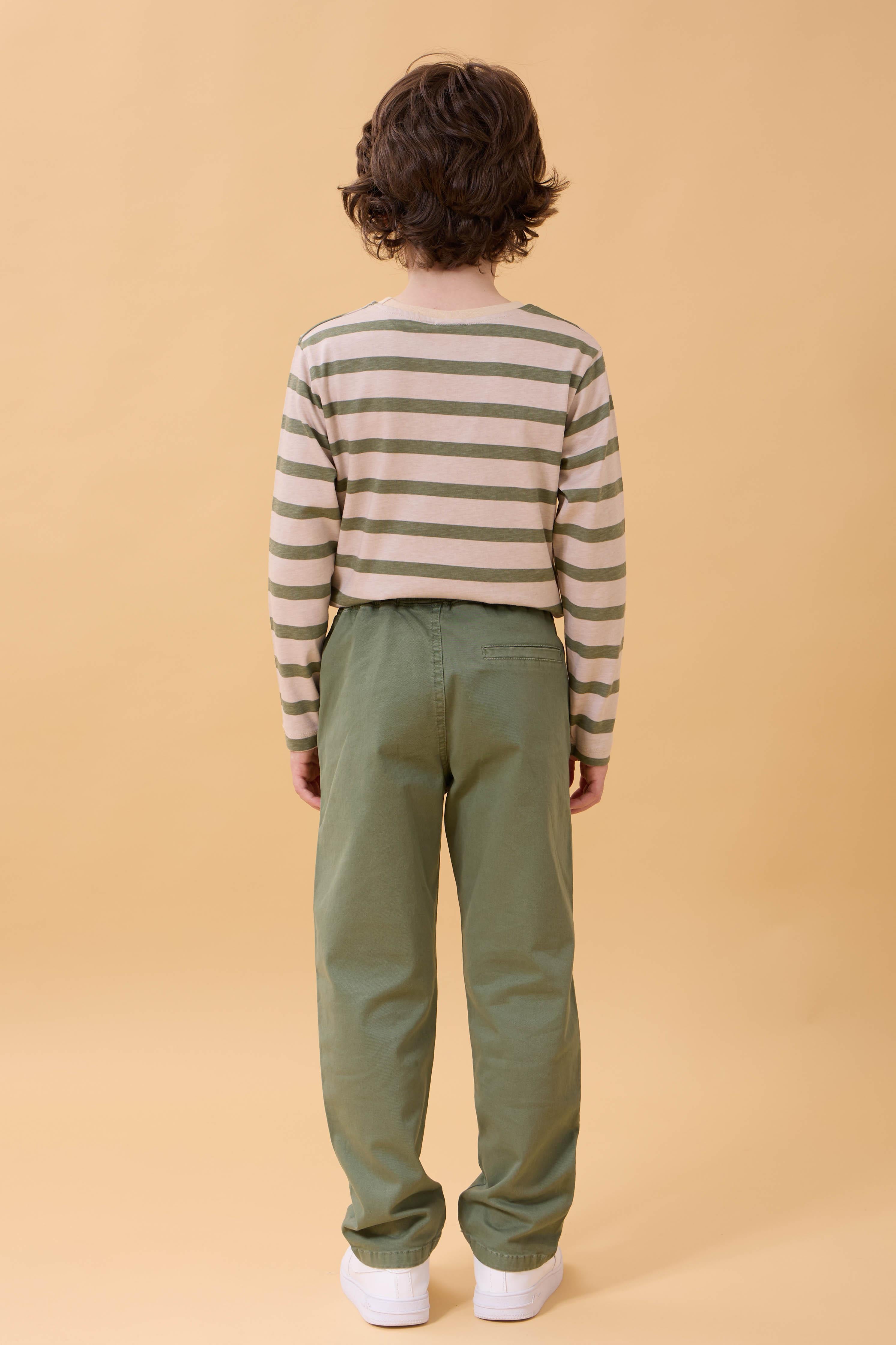 Erkek Çocuk Pamuklu Gabardin Jogger Pantolon