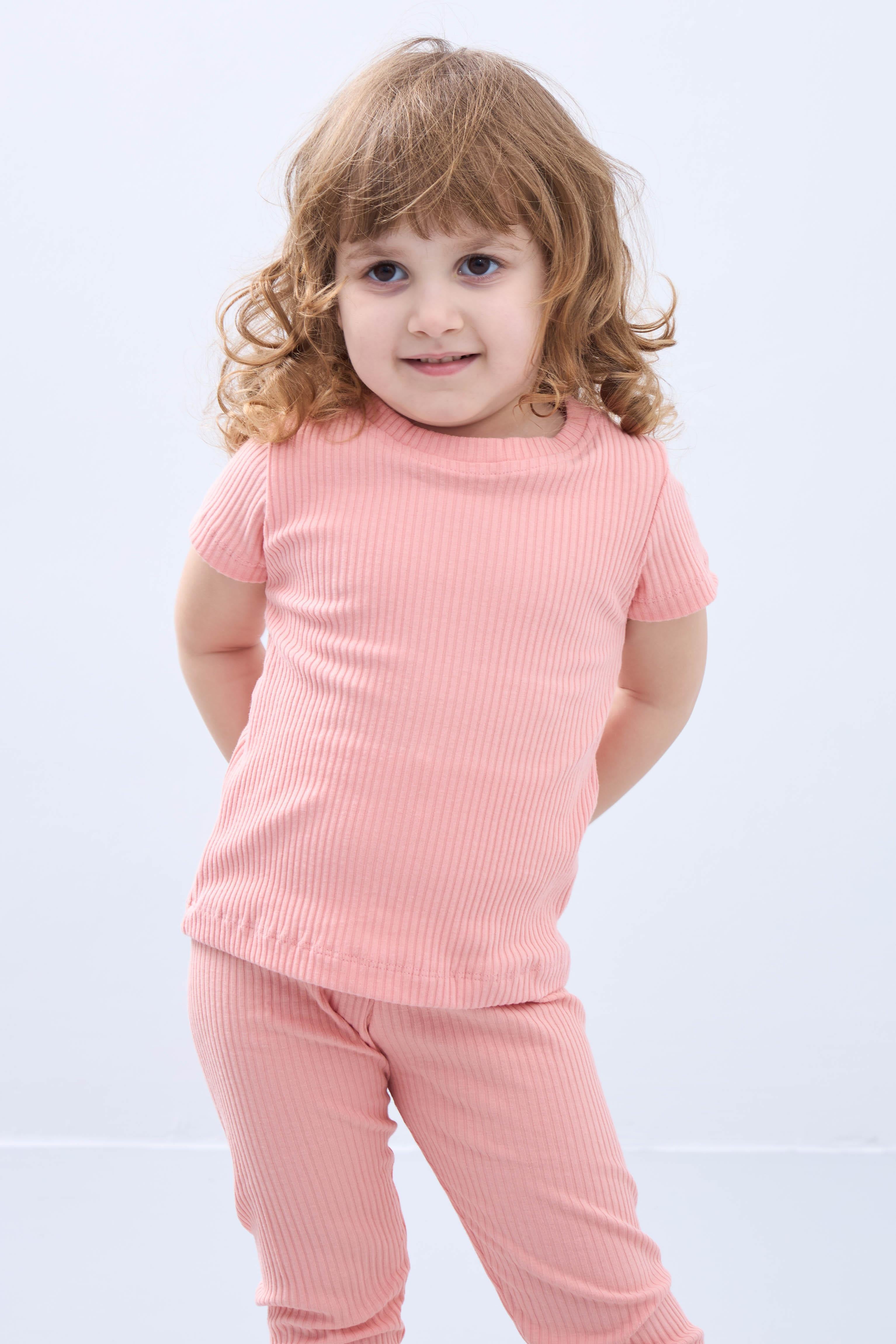 Fırfır Detaylı Pamuklu Üçlü Kız Çocuk Takımı