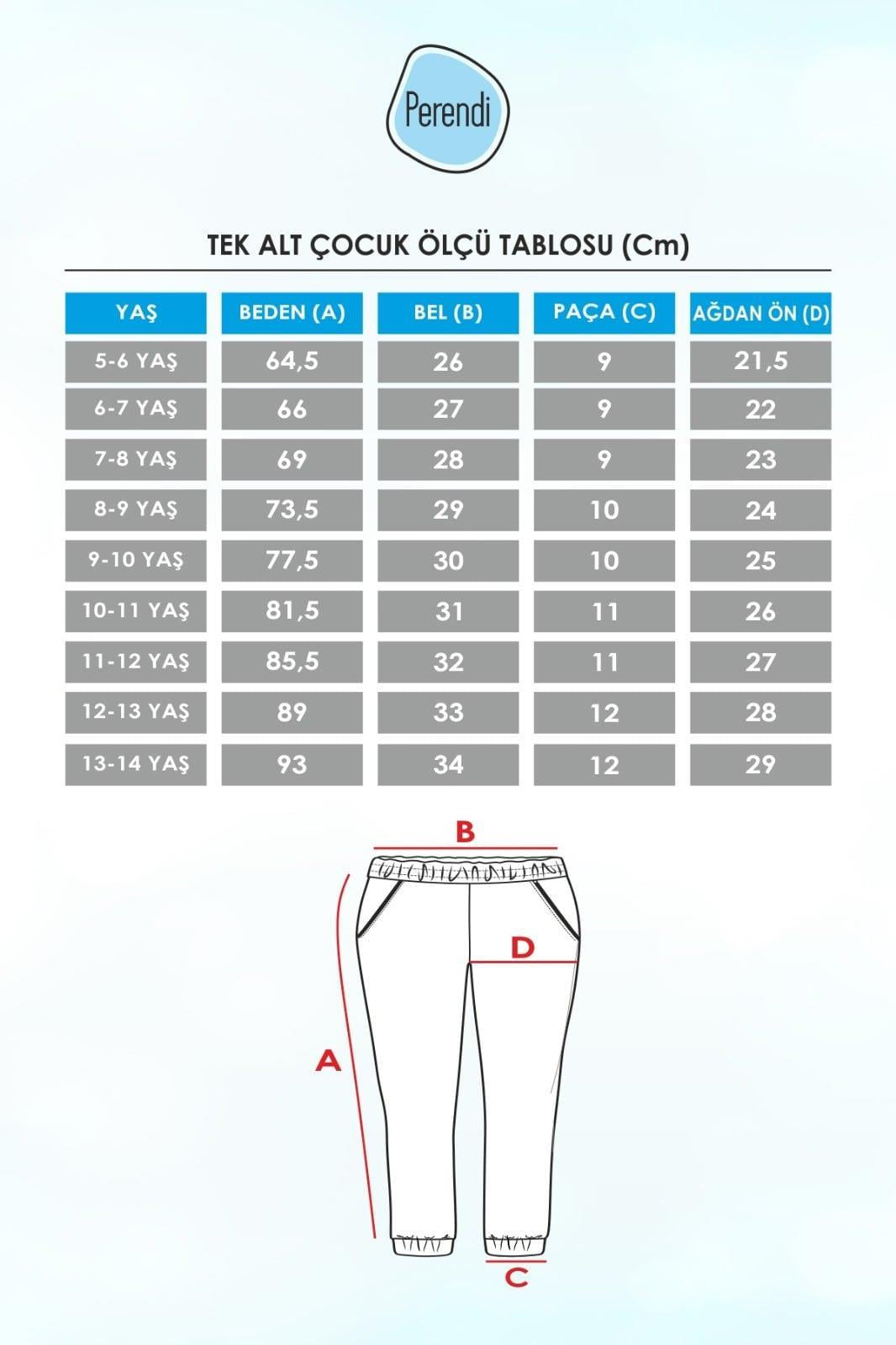 Garni Detaylı Kız Çocuk Eşofman Altı