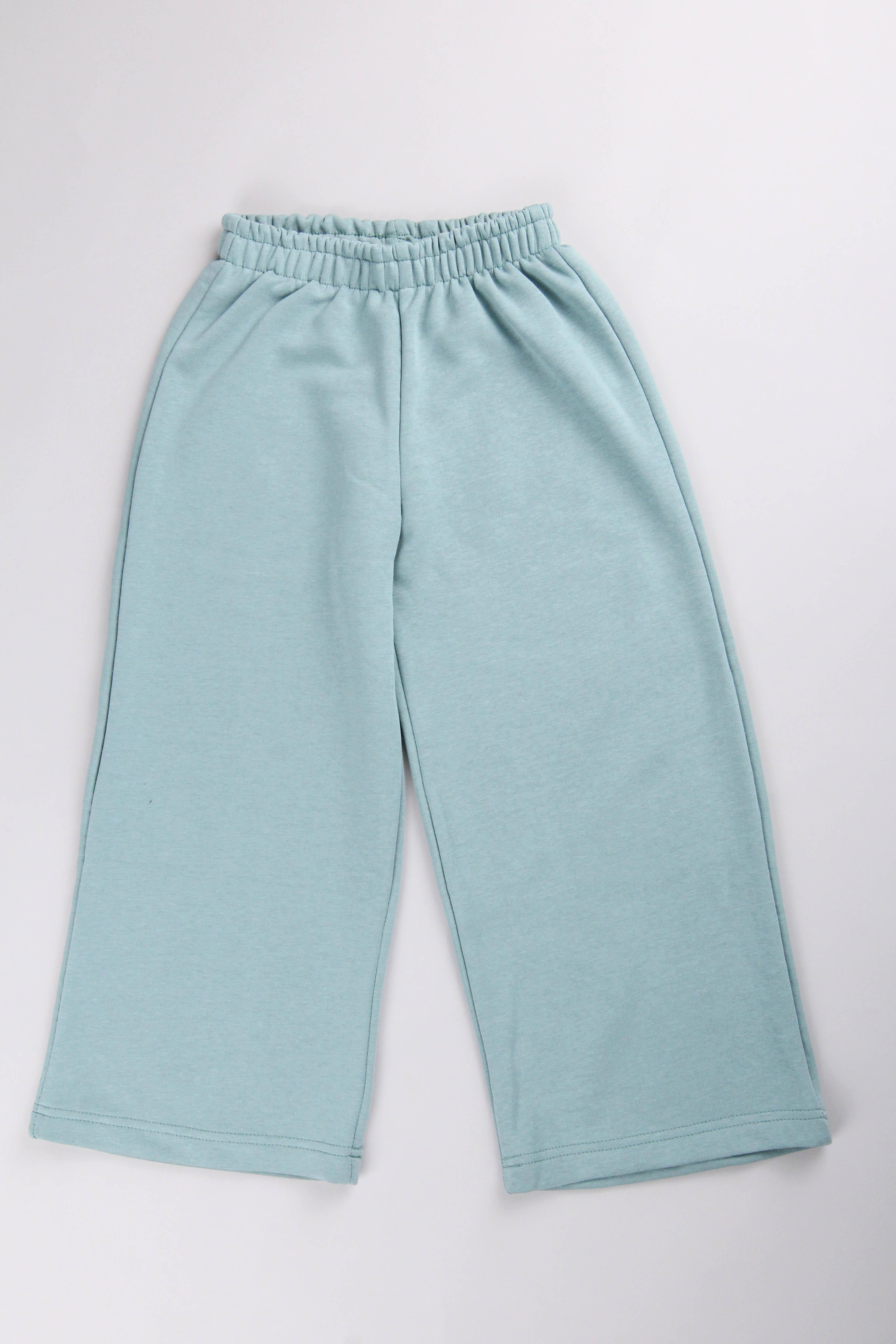 Geniş Kesim Rahat Kız Çocuk Eşofman Altı Çağla - Perendi