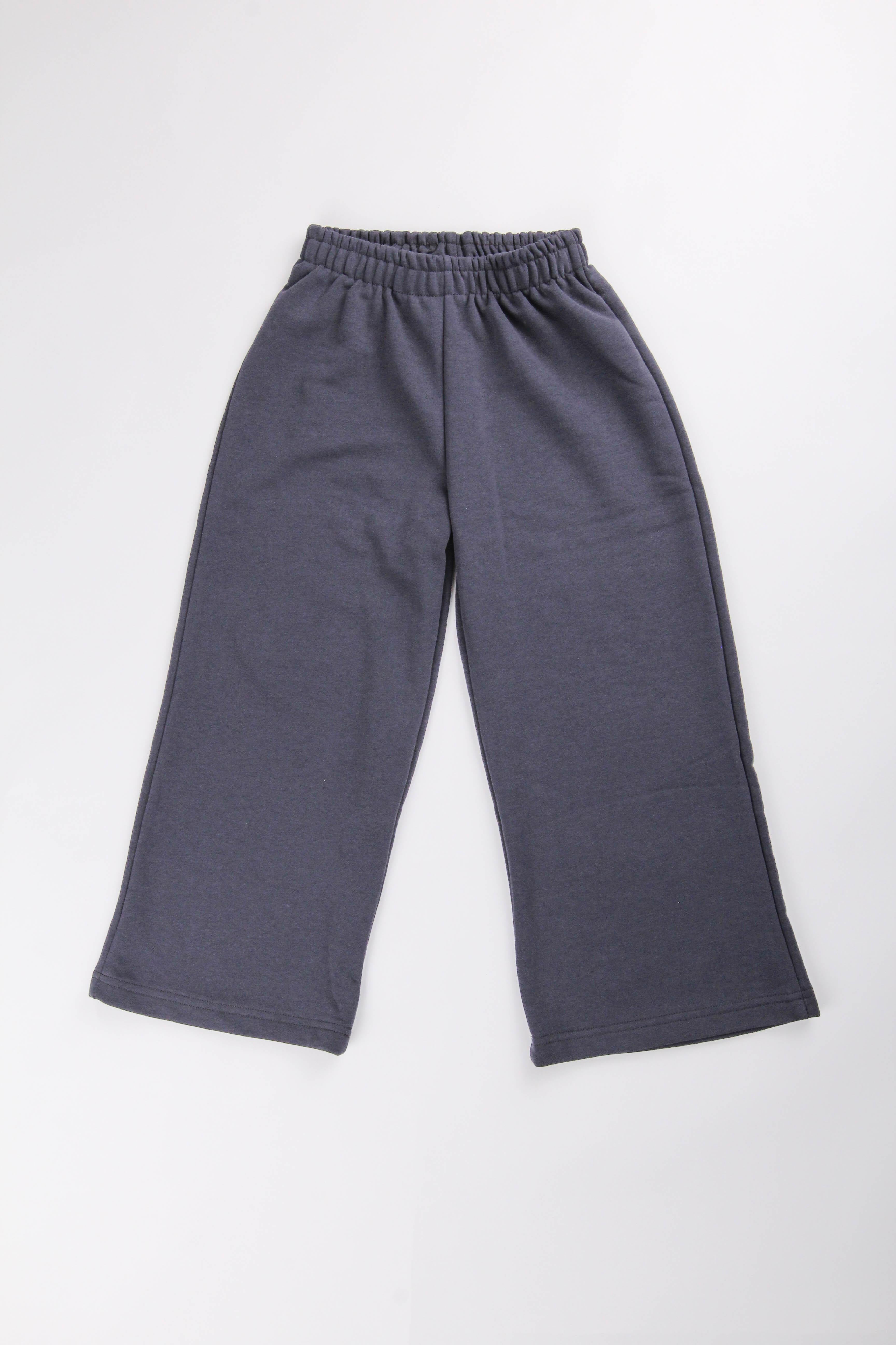 Geniş Kesim Rahat Kız Çocuk Eşofman Altı Füme - Perendi