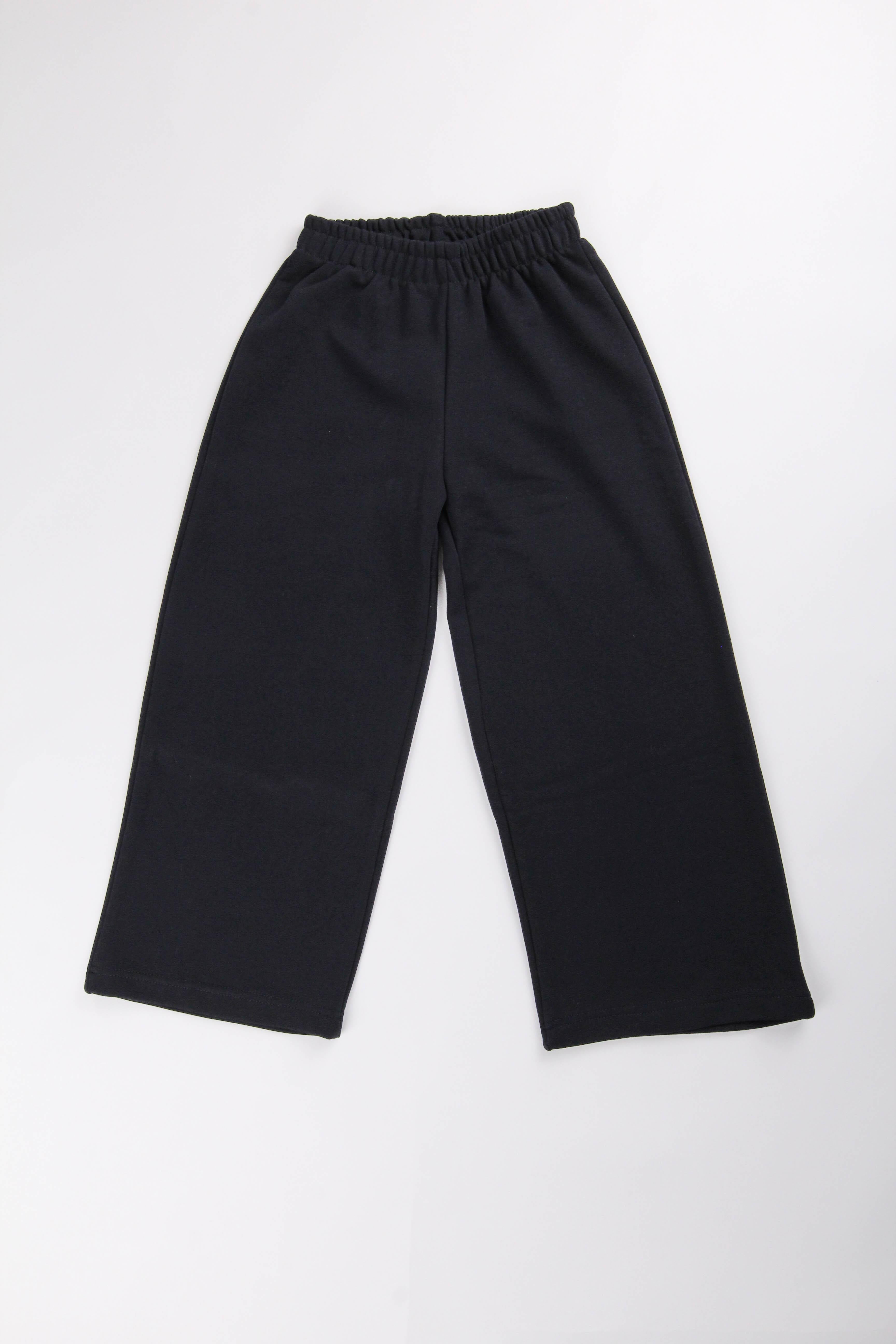 Geniş Kesim Rahat Kız Çocuk Eşofman Altı Lacivert - Perendi