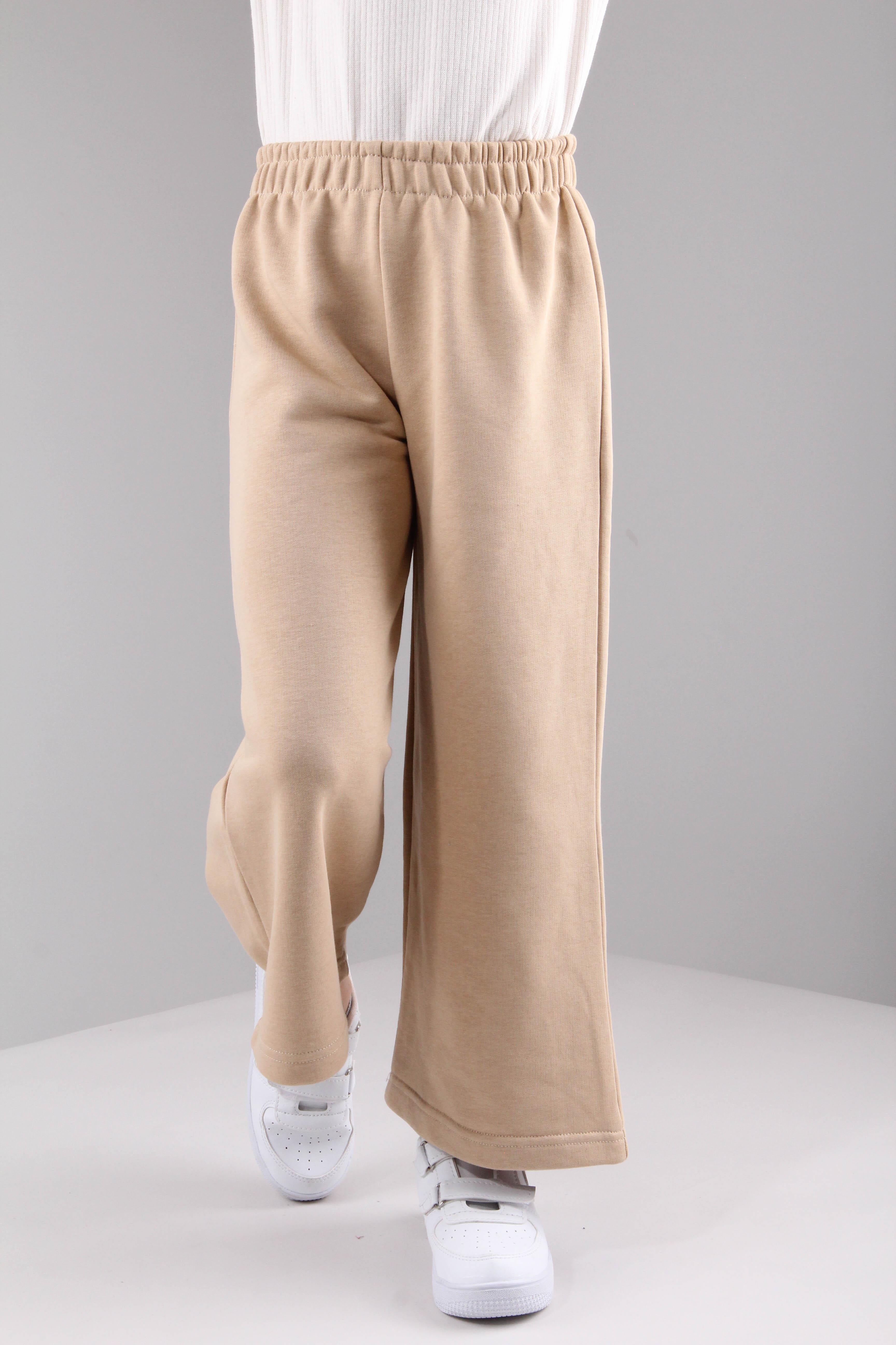 Geniş Kesim Rahat Kız Çocuk Eşofman Altı Taş - Perendi