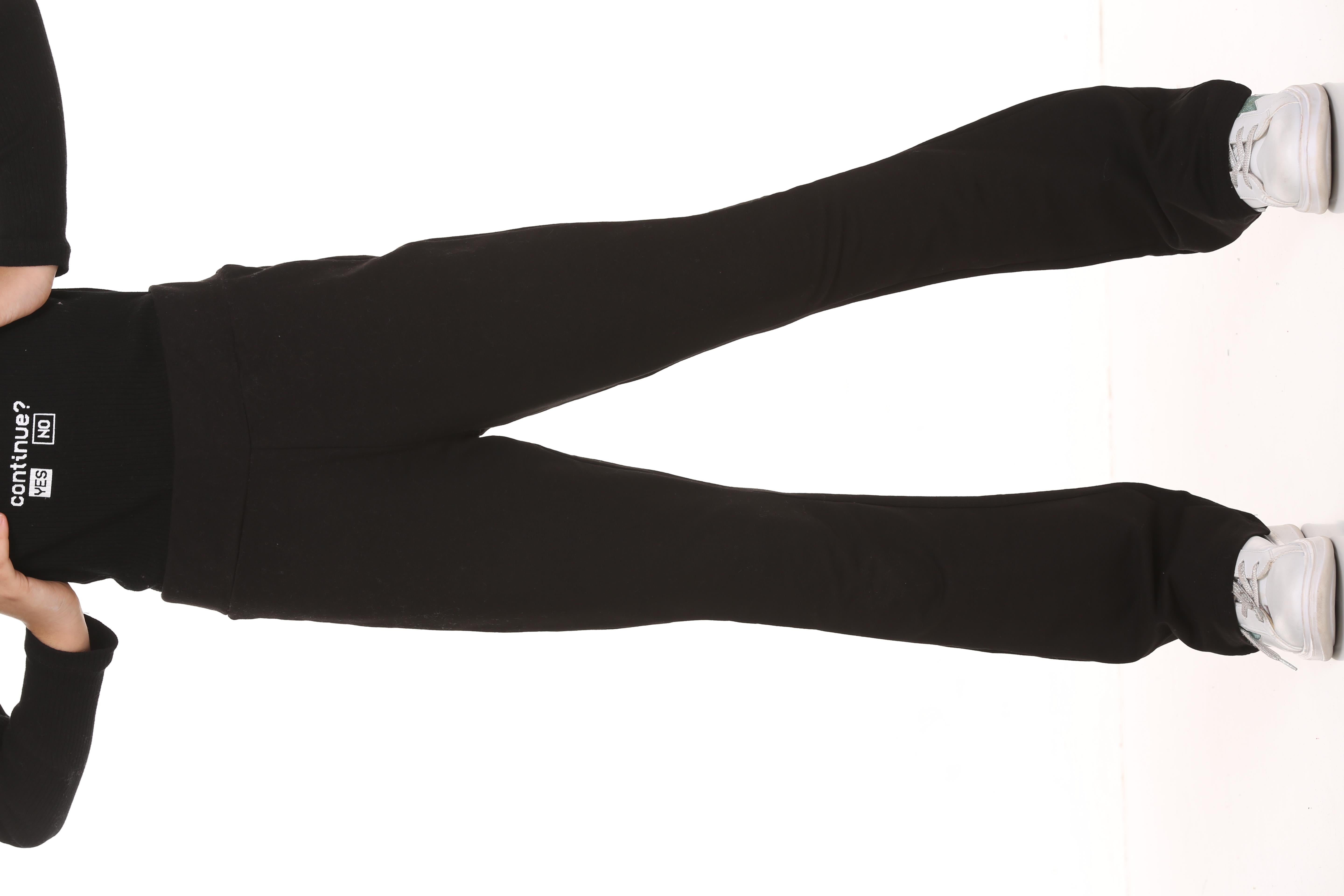 İspanyol Paça Kız Çocuk Tayt Siyah - Perendi