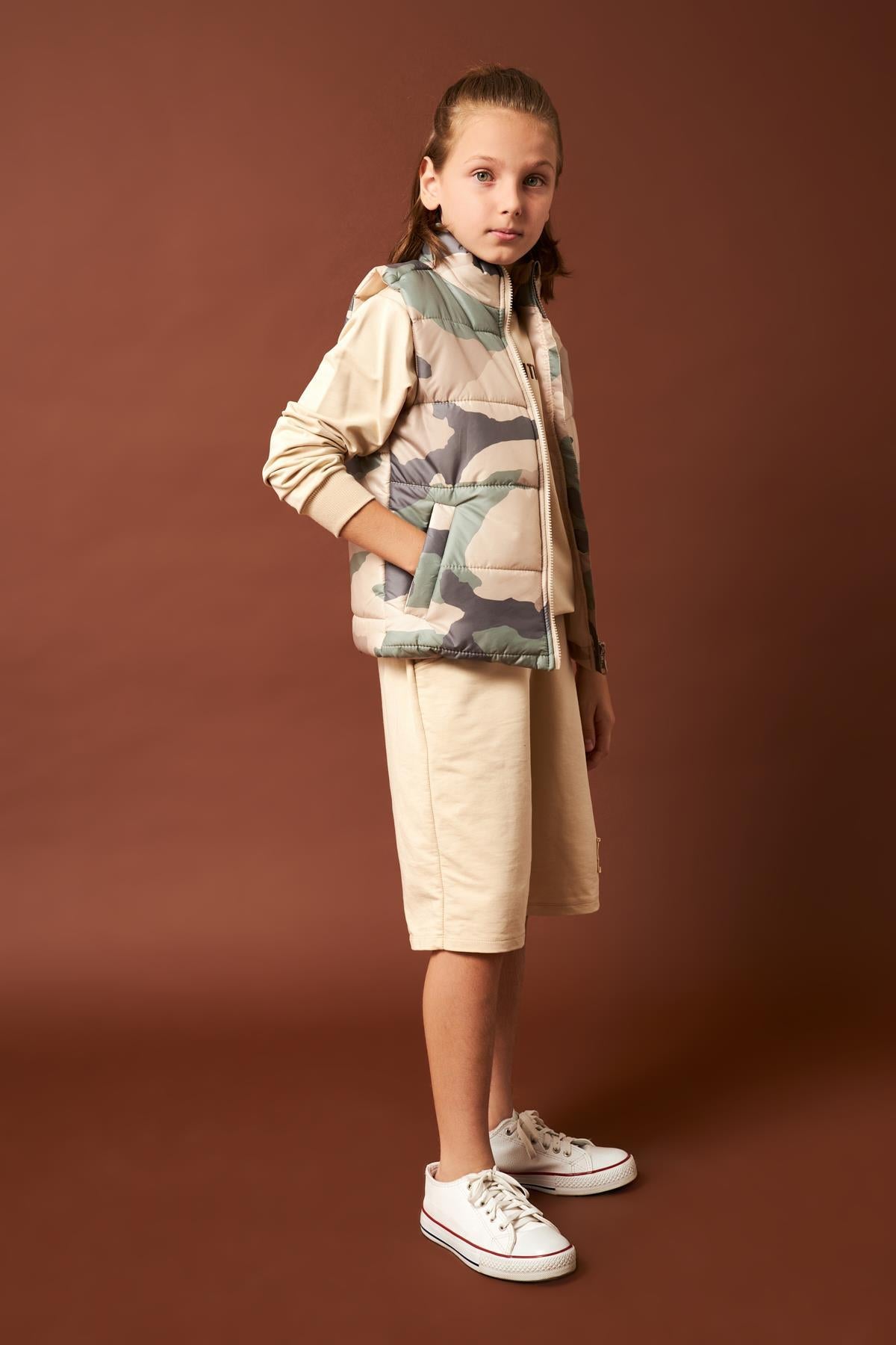 Kamuflaj Desenli Erkek Çocuk Yelek