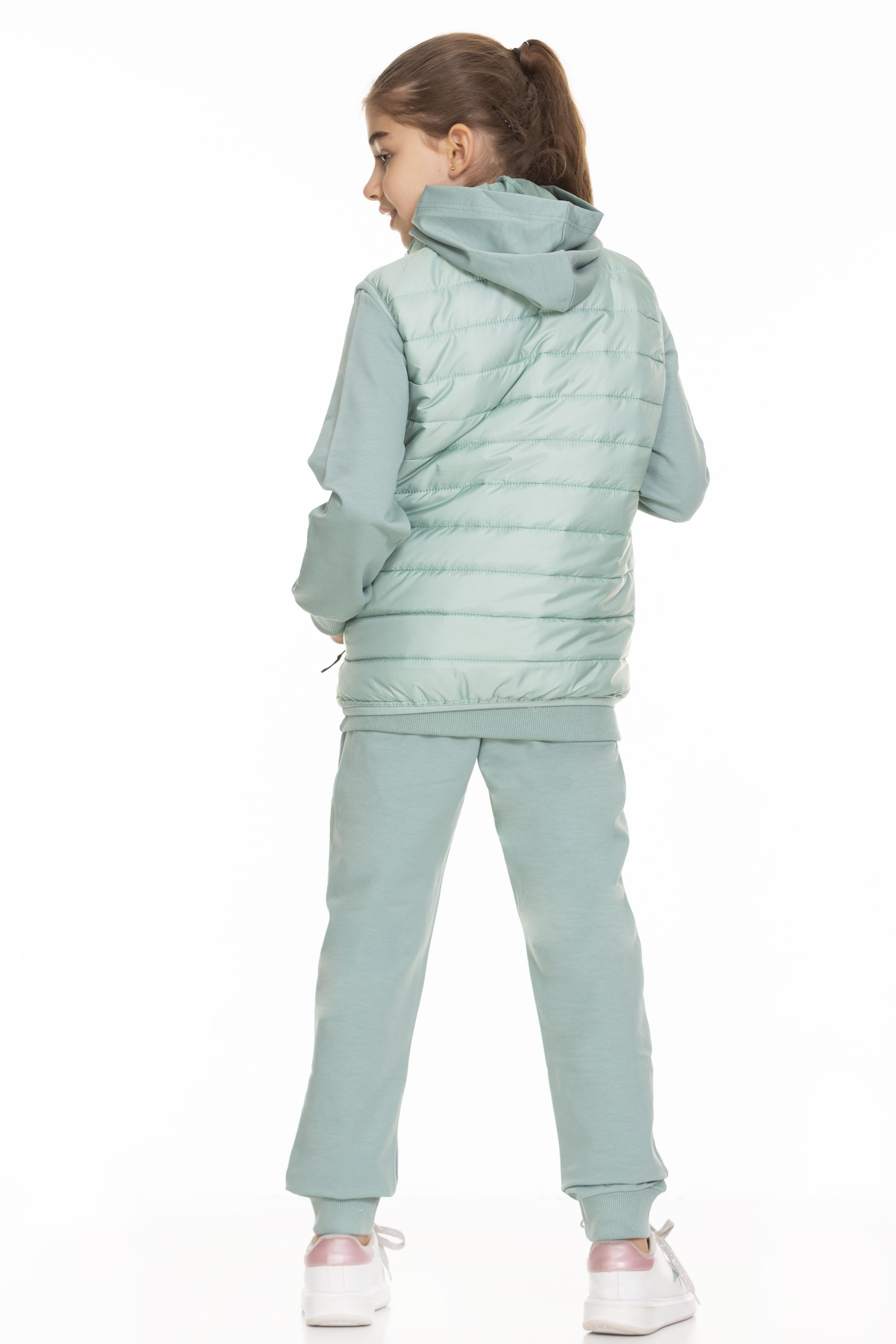 Kapitone Yelekli Kapüşonlu Üçlü Unisex Takım