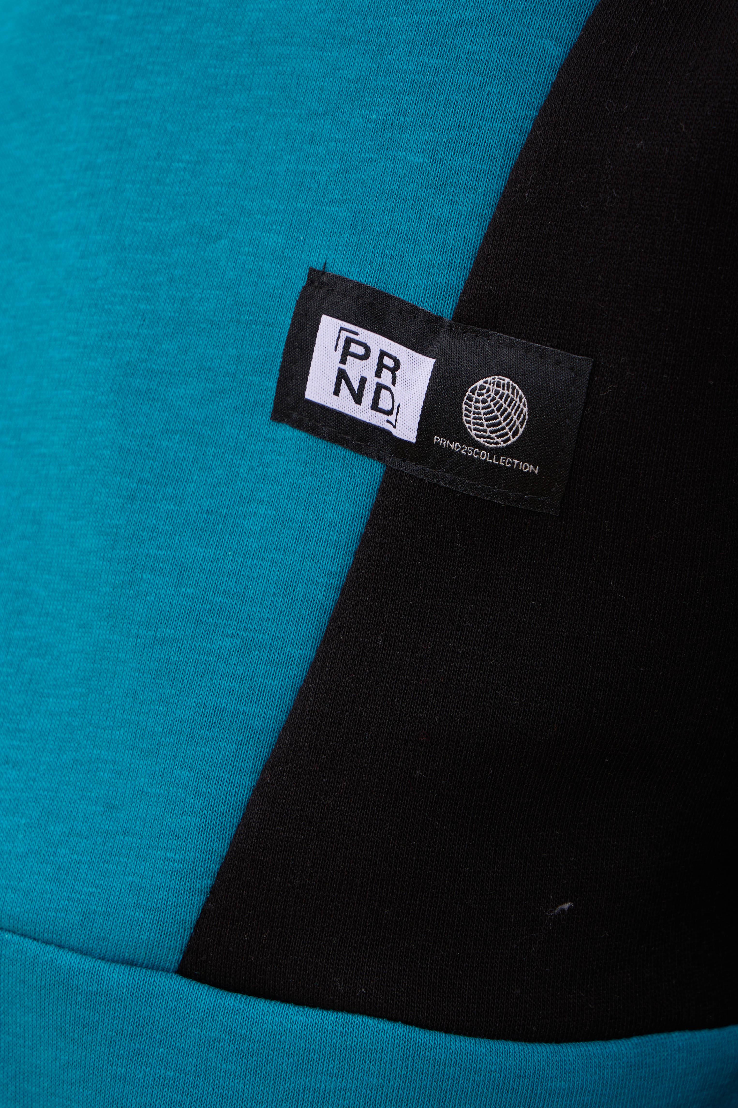 Kapüşonlu Parçalı 3 İp Erkek Çocuk Sweatshirt Petrol