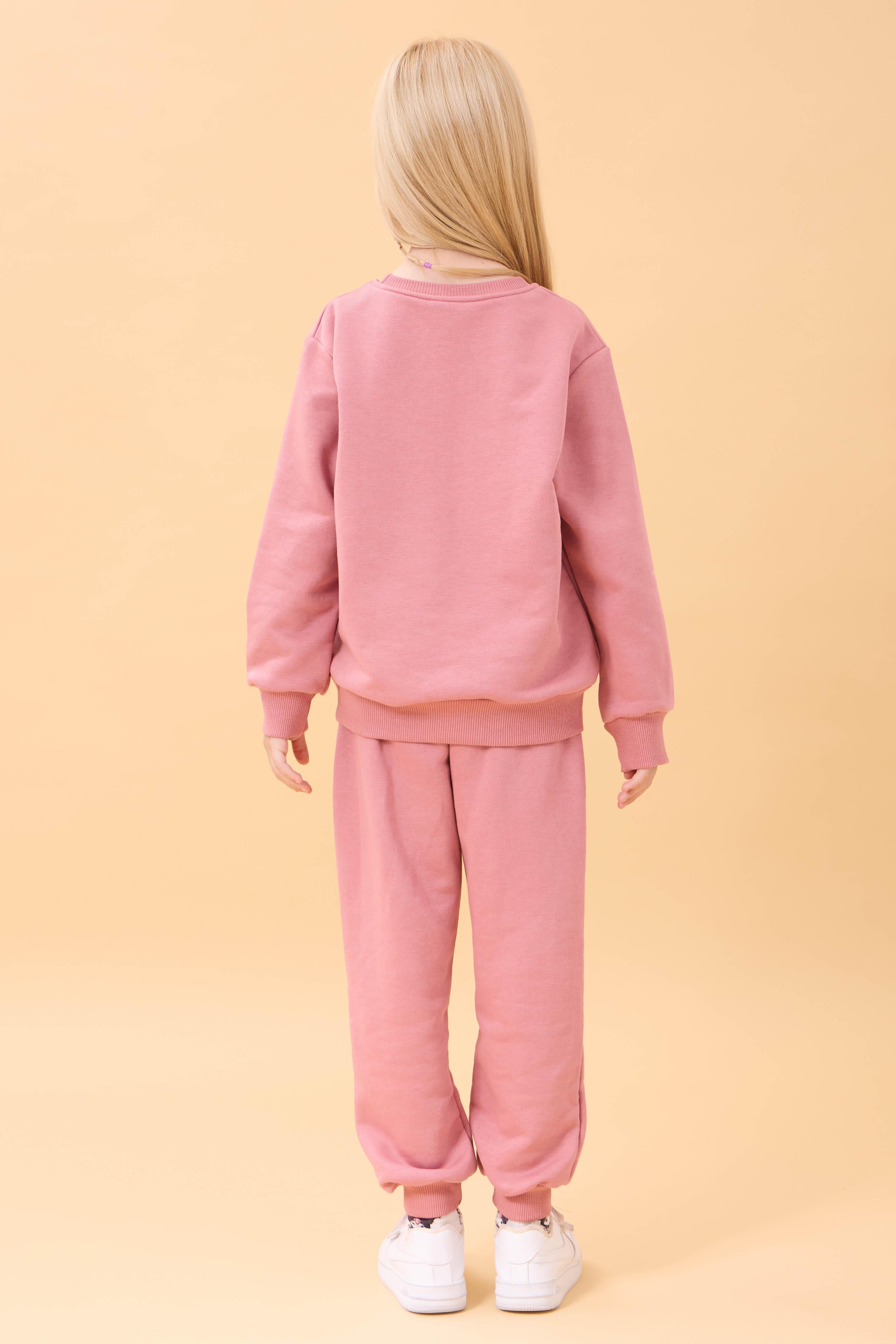 Kız Çocuk Basic Kalp Aplike Mevsimlik Alt Üst Takım