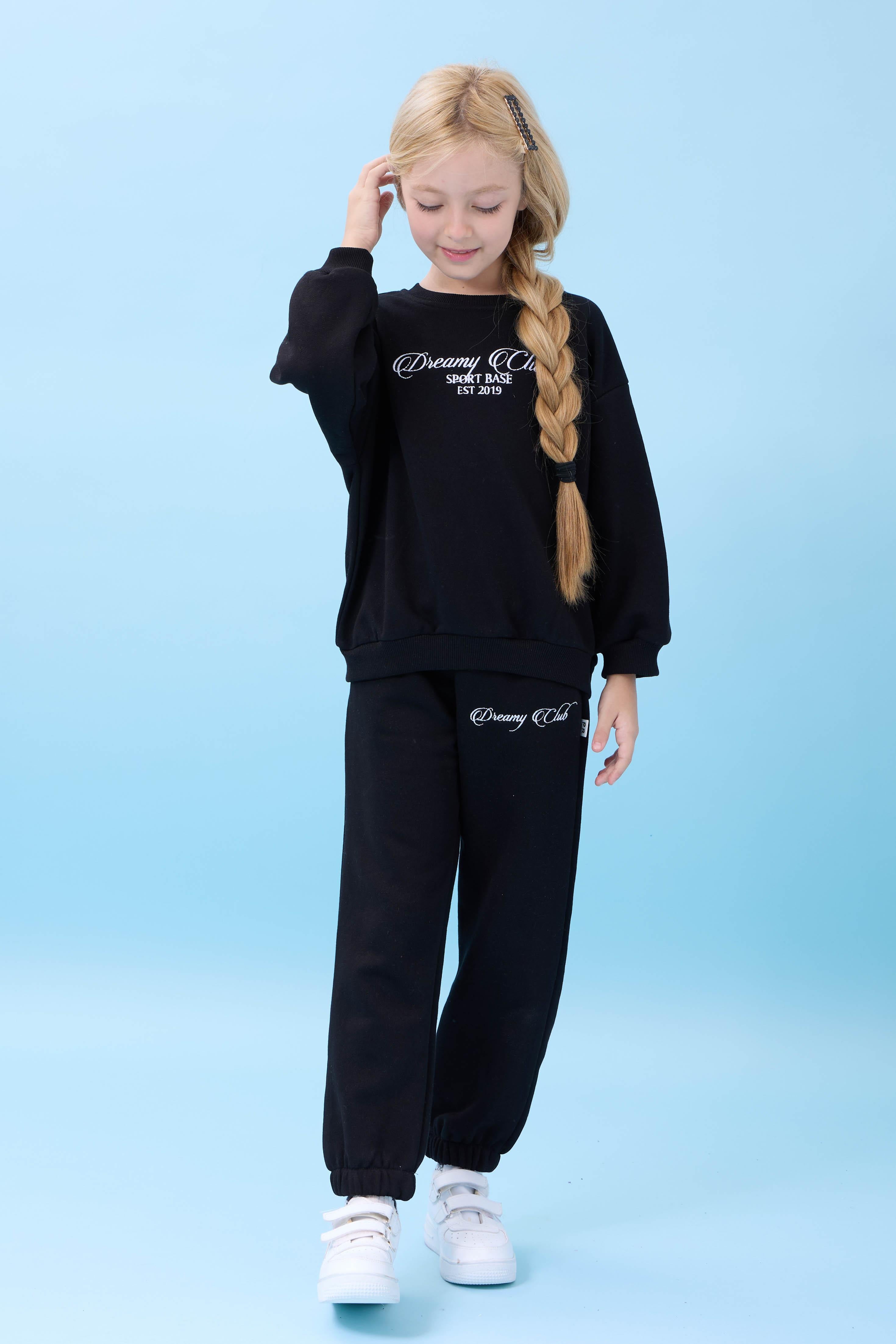 Kız Çocuk Dreamy Nakışlı Bisiklet Yaka Mevsimlik Alt Üst Takım