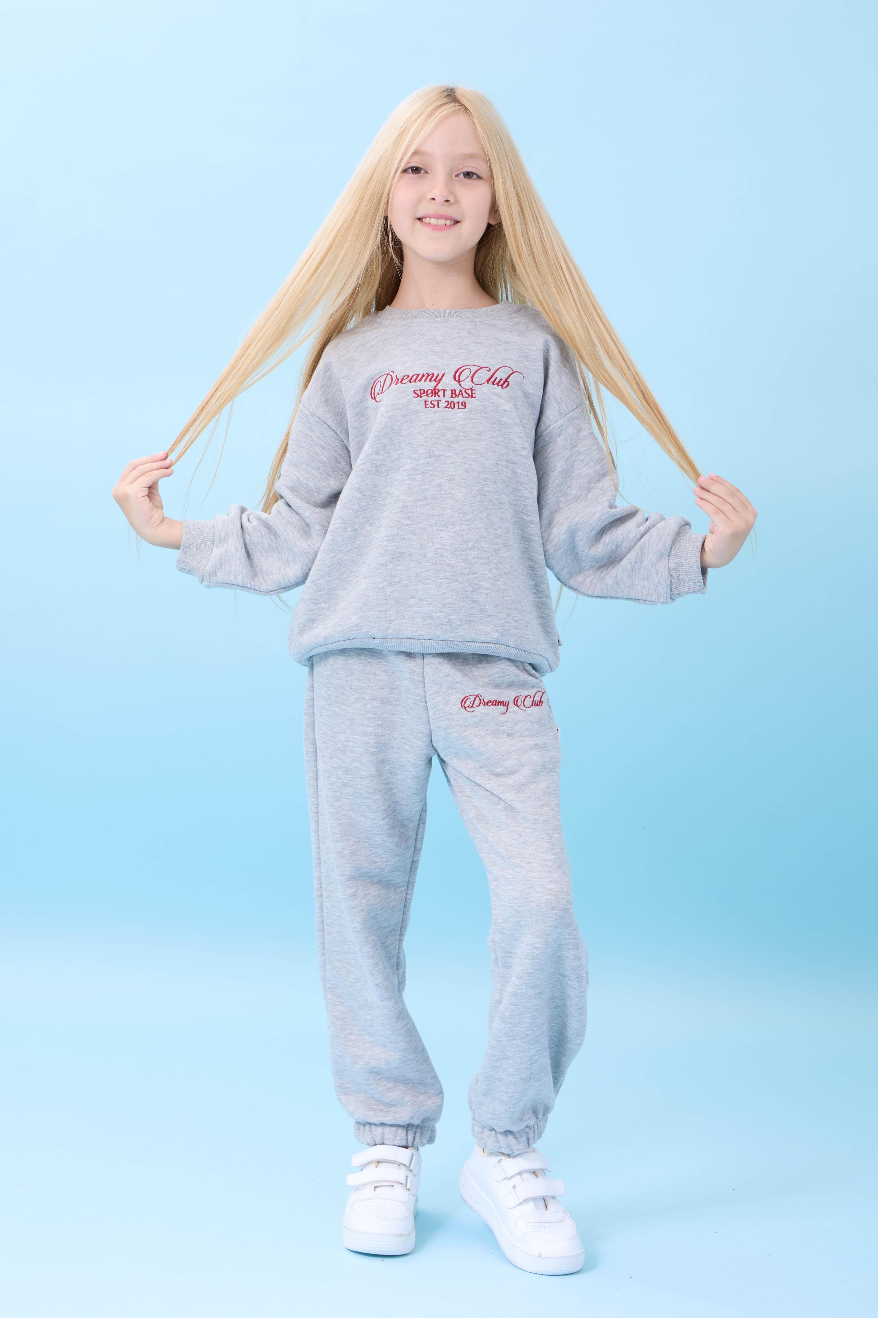 Kız Çocuk Dreamy Nakışlı Bisiklet Yaka Mevsimlik Alt Üst Takım