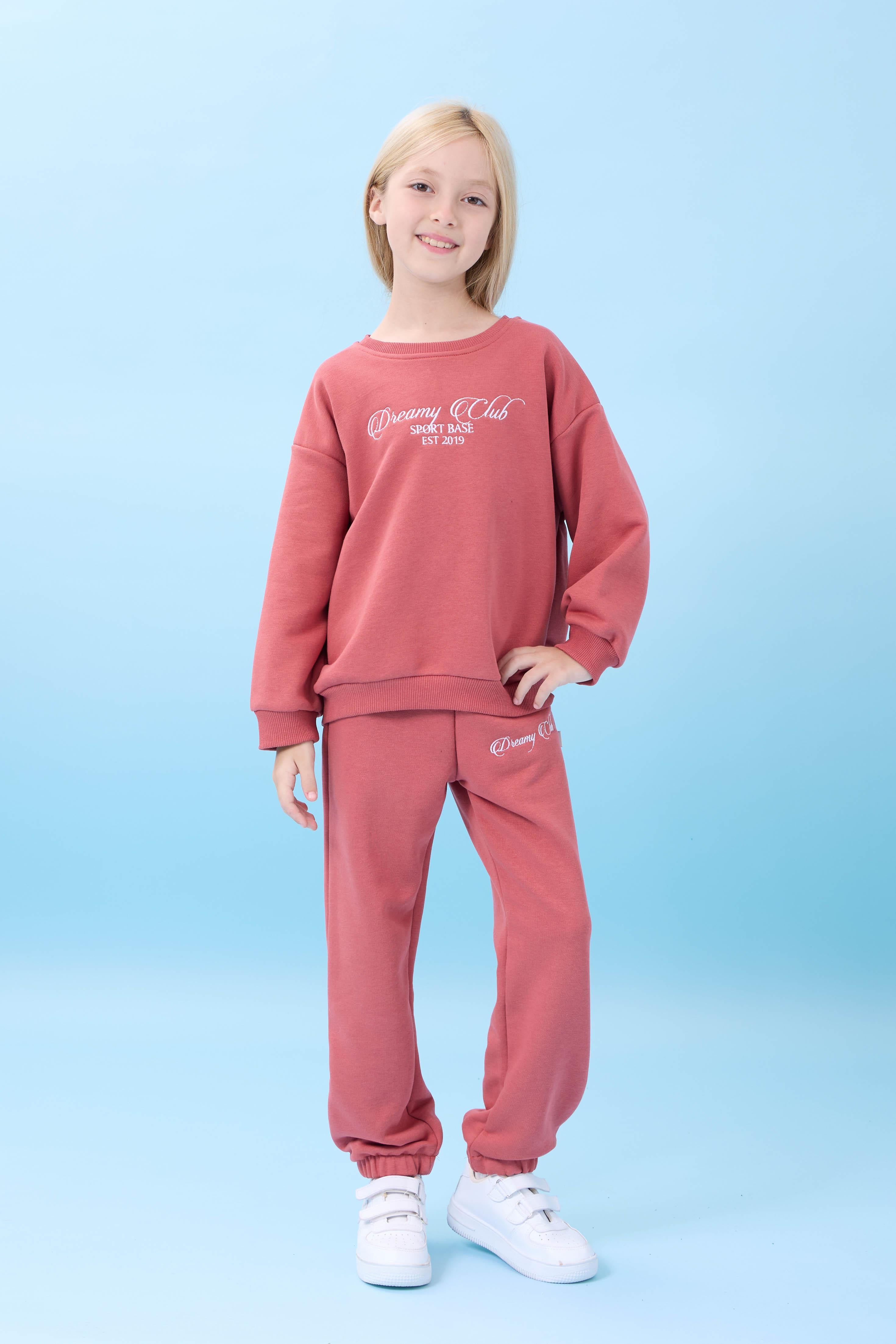 Kız Çocuk Dreamy Nakışlı Bisiklet Yaka Mevsimlik Alt Üst Takım