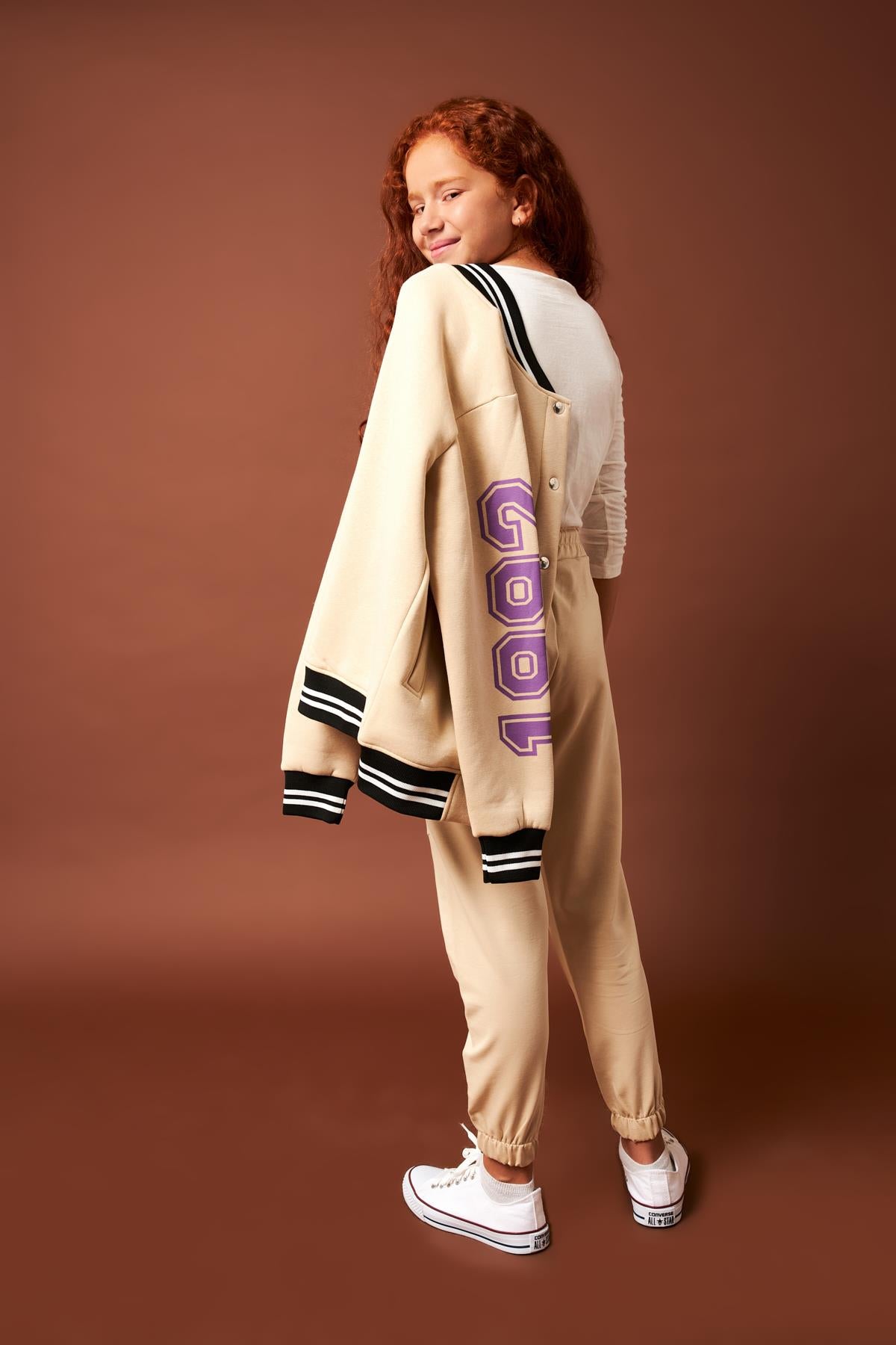 Los Angeles 1998 Baskı Detaylı Kız Çocuk Eşofman Altı Taş - Perendi