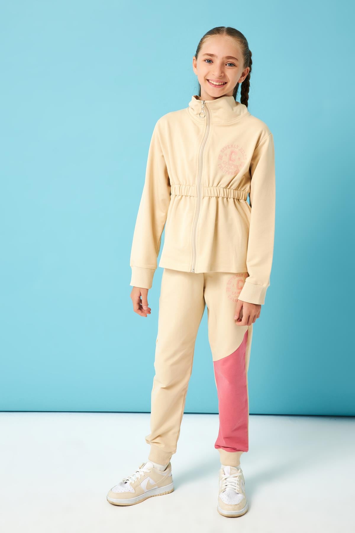 Beverly Hills Nakış Detaylı Kız Çocuk Takım Taş - Perendi