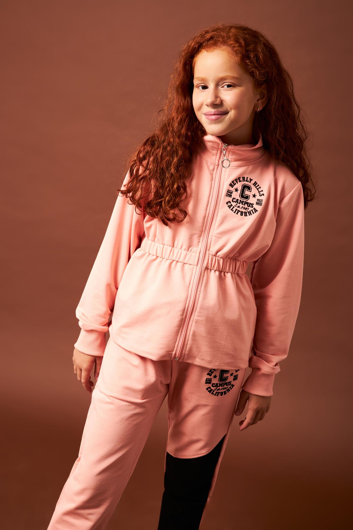 Beverly Hills Nakış Detaylı Kız Çocuk Takım Yavruağzı - Perendi