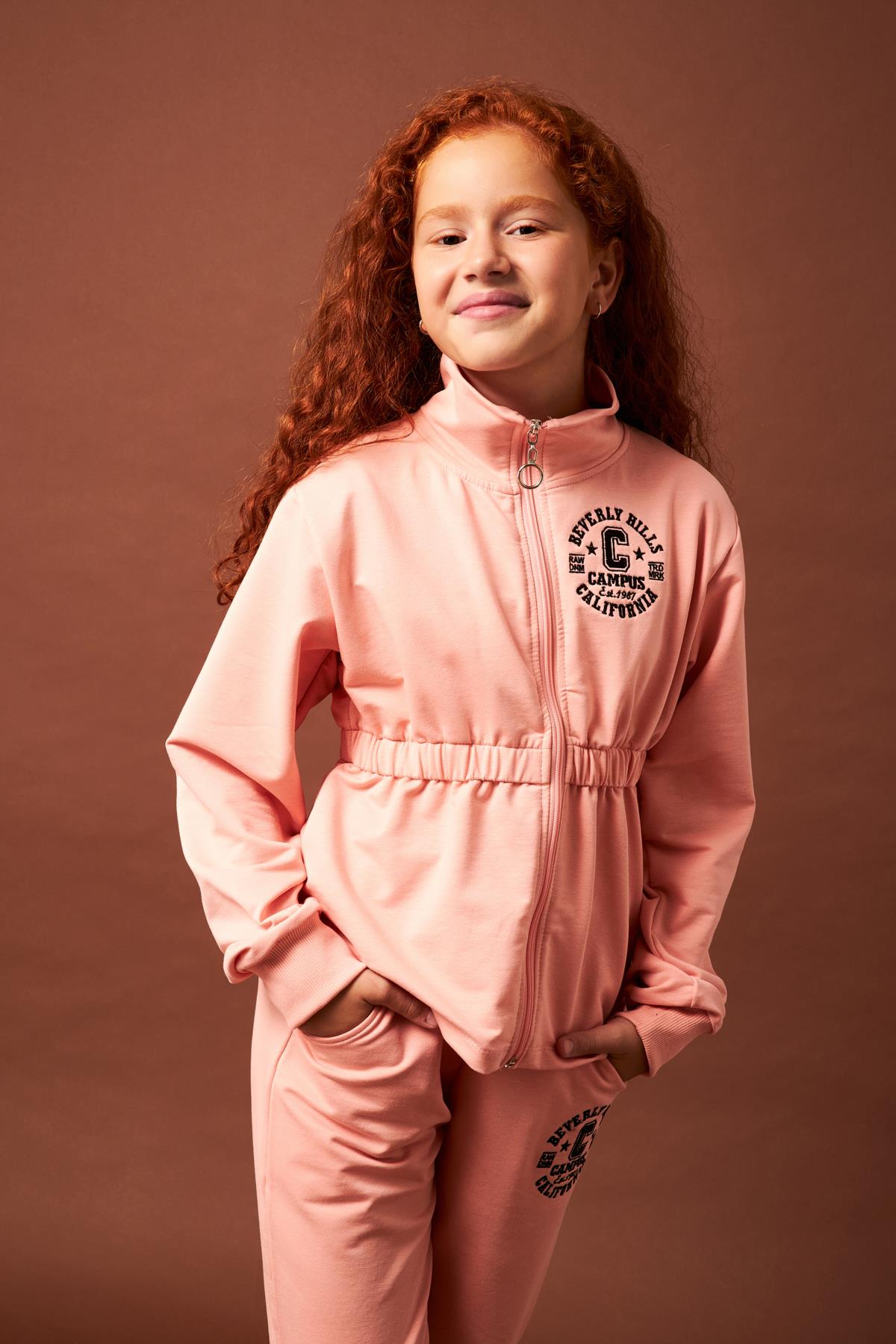 Beverly Hills Nakış Detaylı Kız Çocuk Takım Yavruağzı - Perendi