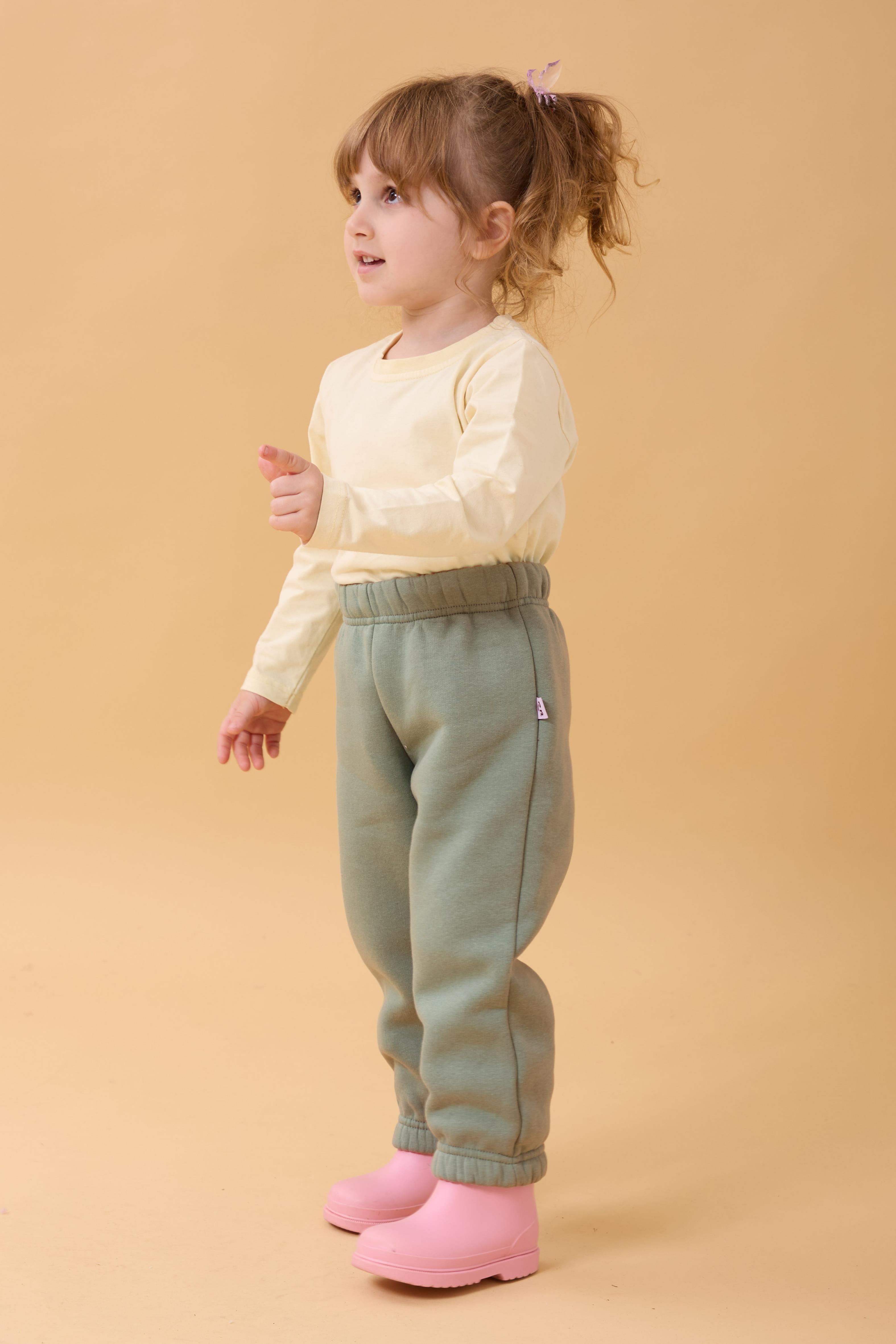 Kız Çocuk Cep Nakışlı Sevimli Hayvanlar 2'li Eşofman Altı