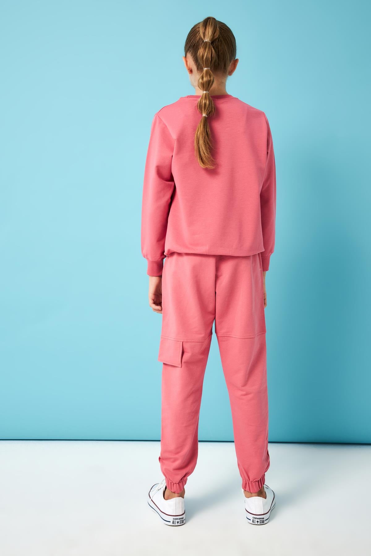 City Of Baskılı Kız Çocuk Sweatshirt Gül Kurusu - Perendi