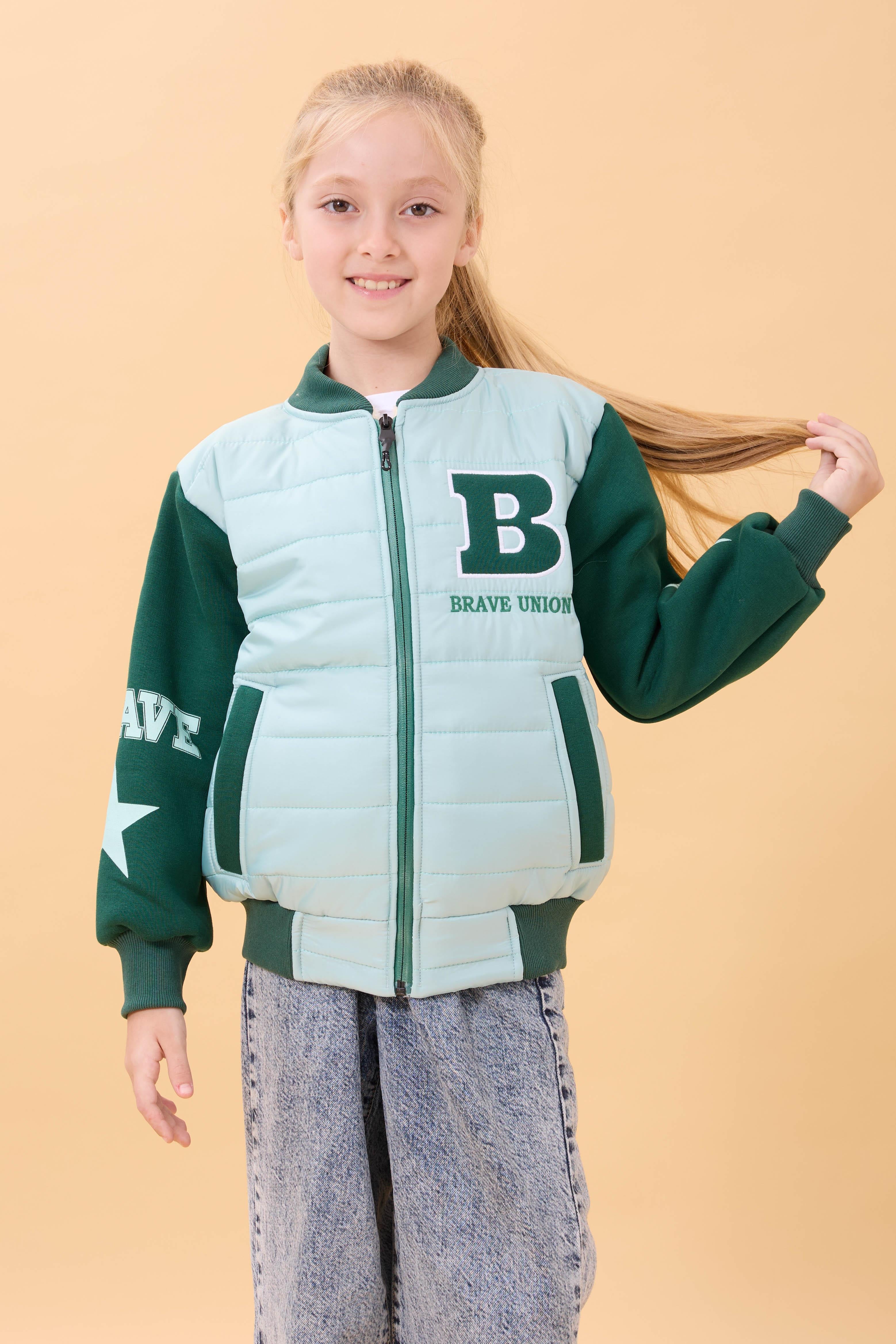 Kız Çocuk İçi Peluşlu Kapitone Kolej Ceket